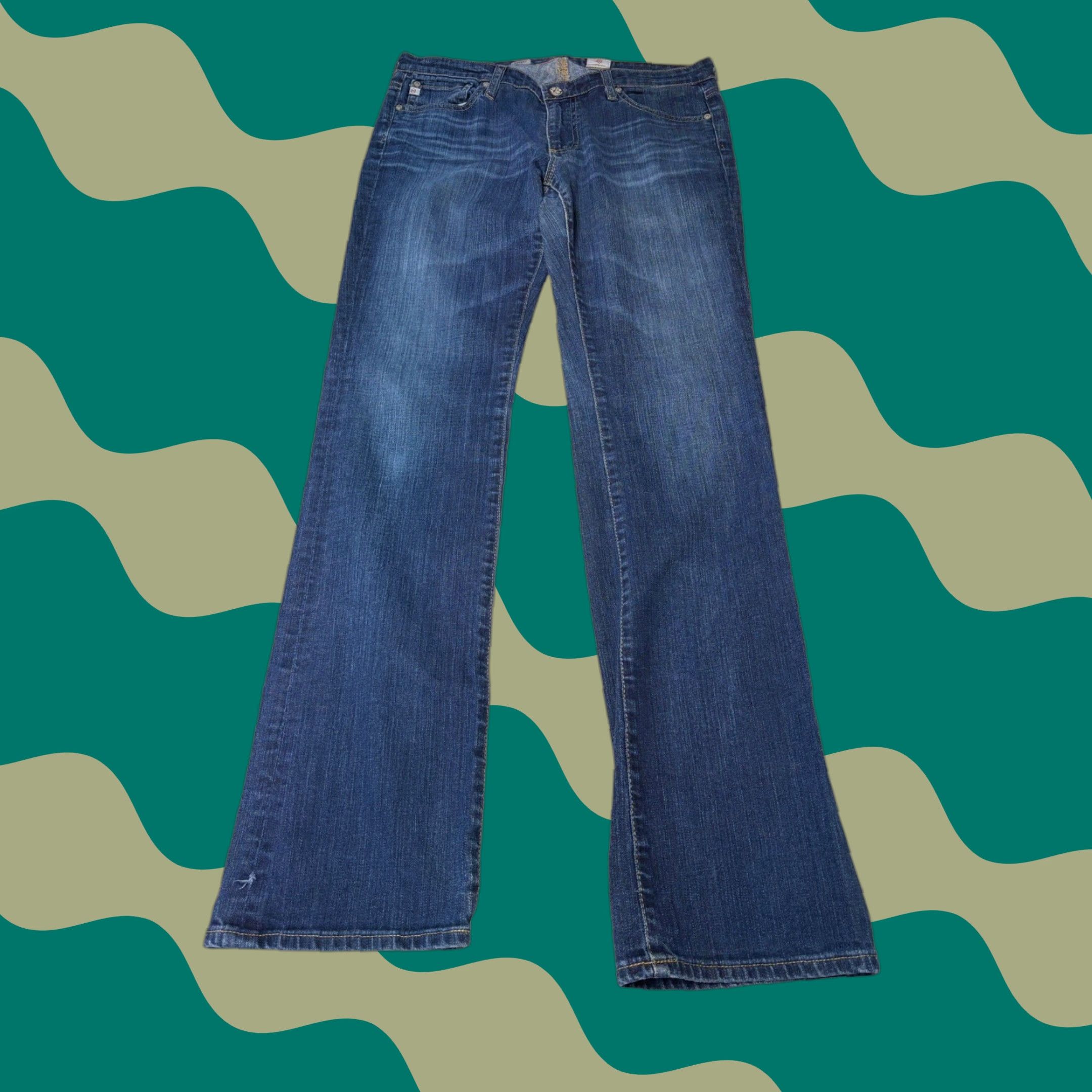 Vintage AG Adriano Goldschmied Ballad Slim Boot Jeans Blue 31 Inseam 32 USA Womens Vintage? No Size 24" / US 00 / IT 34 - 1 Thumbnail