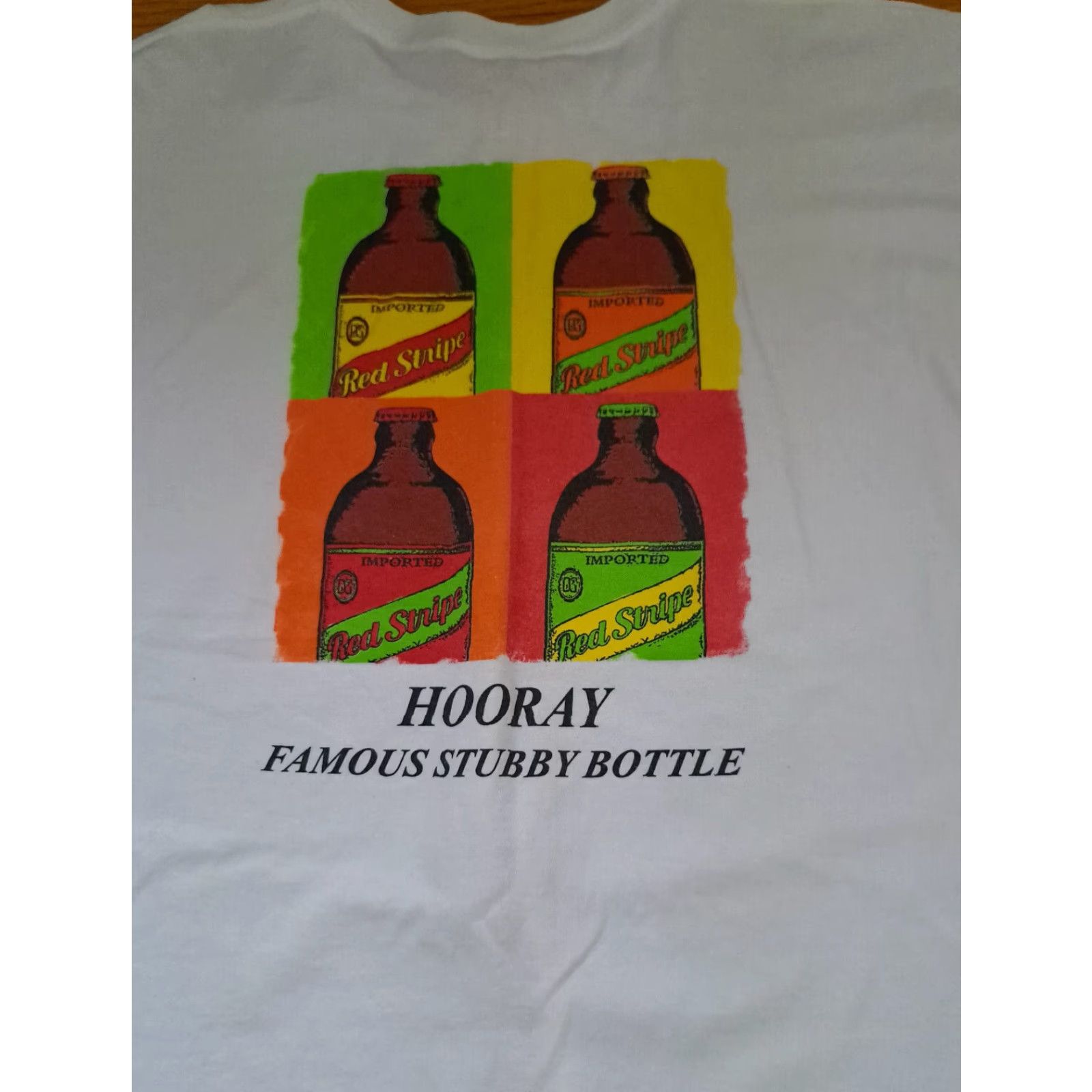Gildan Gildan T-Shirt XL Red Stripe Stubby Bottles Beer Colorful White Printed Multicolor Men Mens Size US XL / EU 56 / 4 - 2 Thumbnail