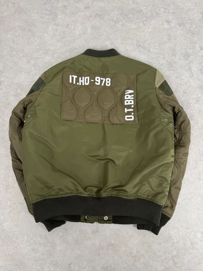 Diesel Diesel Khaki Camo Panel Bomber Jacket Size US L / EU 52-54 / 3 - 4 Thumbnail