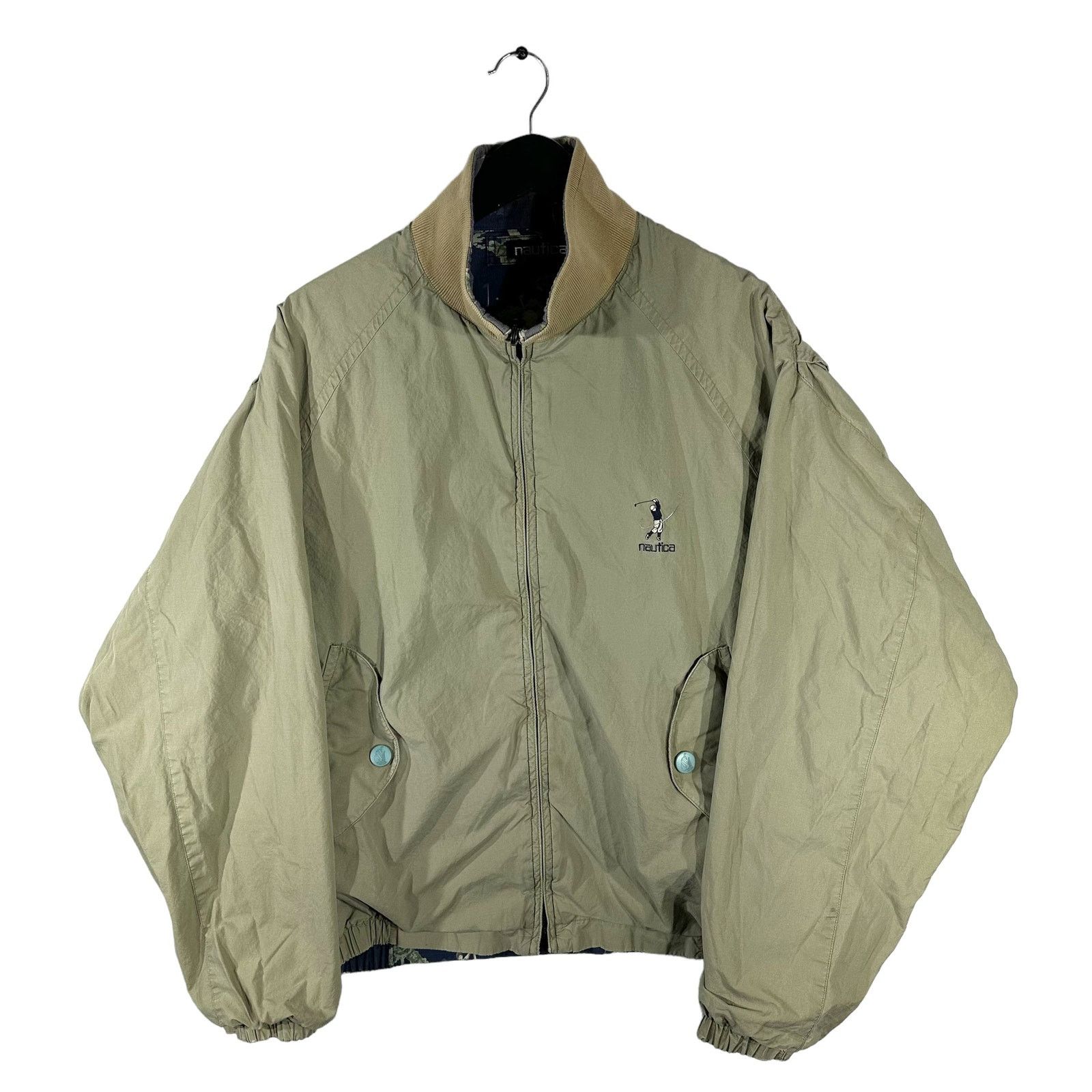 Nautica Vintage Nautica Golf Pattern Reversible Full Zip Jacket Size US L / EU 52-54 / 3 - 3 Thumbnail