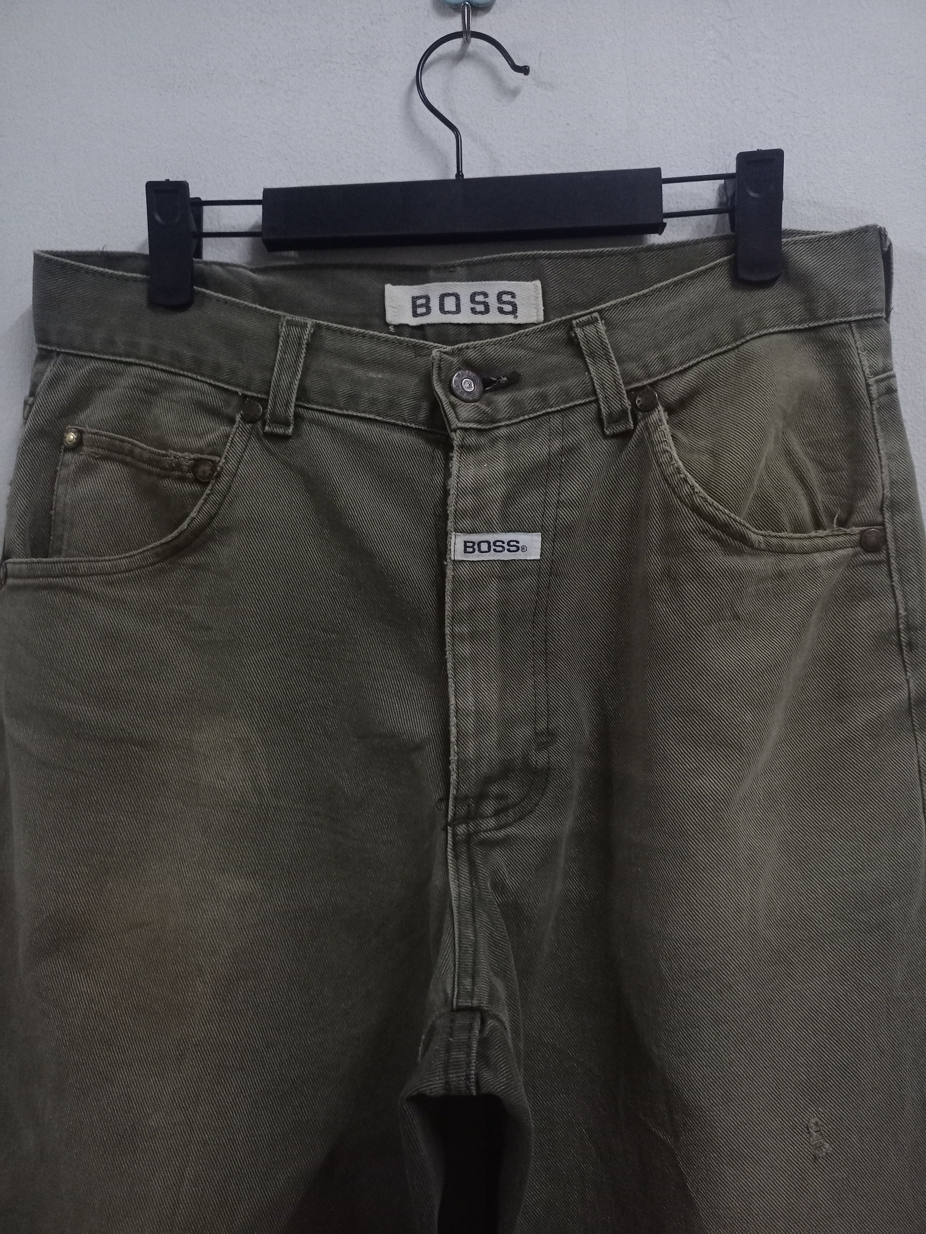 Hugo Boss Vintage BOSS Distressed Baggy Denim Pants 31x28 Size US 31 - 4 Thumbnail