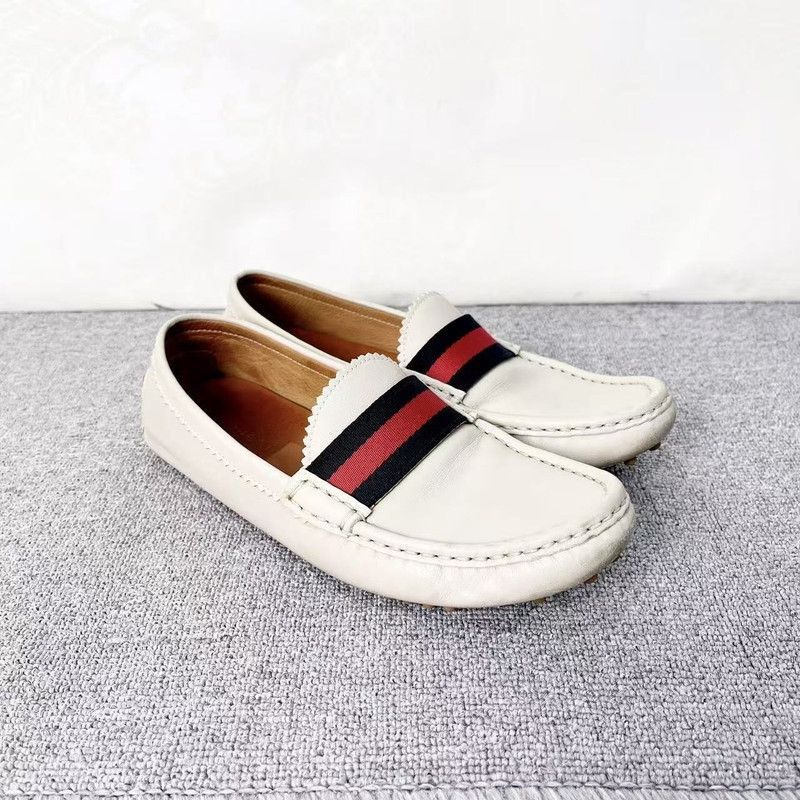 Gucci Gucci Classic All-Leather Casual Loafers in White Size US 5.5 / EU 38 - 3 Thumbnail