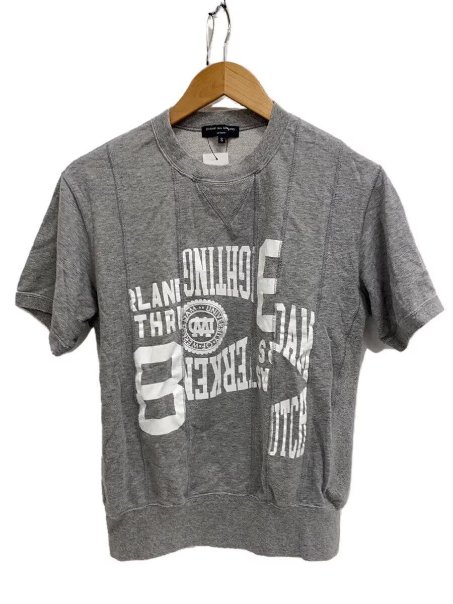 Comme des Garcons × Comme des Garcons Homme Reconstructed College Short Sleeve Sweatshirt Size US S / EU 44-46 / 1 - 1 Thumbnail