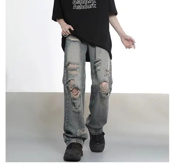 Japanese Brand High street old washed street hiphop ripped jeans Size US 32 / EU 48 - 3 Thumbnail