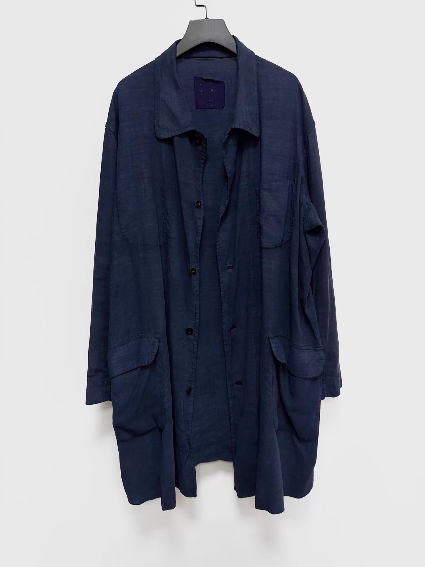 Other Chez VIDALENC Indigo Linen Oversize Unisex Coat Size US S / EU 44-46 / 1 - 3 Thumbnail