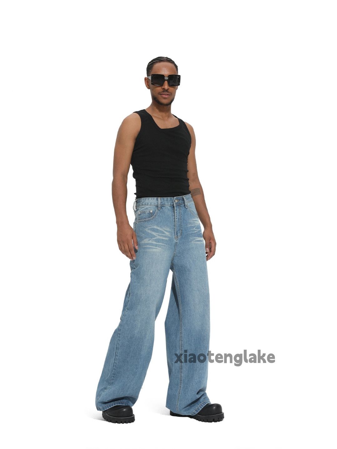Jean Utility skate hiphop loose yuppie cleanfit flared jeans Size US 33 - 1 Thumbnail