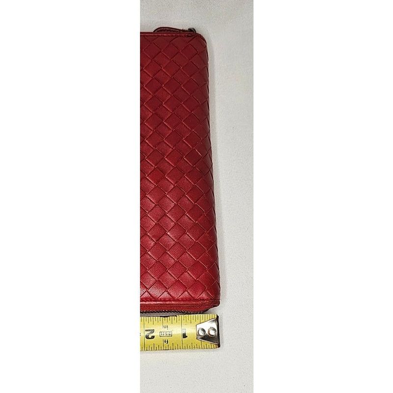 Bottega Veneta Bottega Veneta Intrecciato zip-around wallet in red leather Size ONE SIZE - 3 Thumbnail