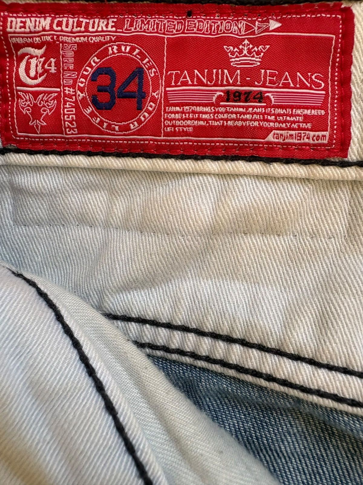 Japanese Brand Vintage Japanese Brand Blue Wash Ripped Loose Jeans Size US 34 / EU 50 - 10 Thumbnail