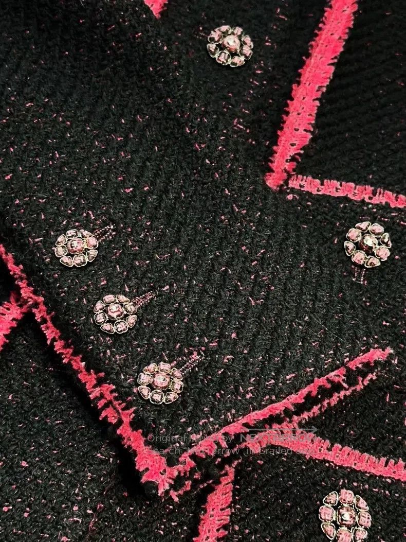 Chanel Chanel 22k show black pink edge four-pocket long-sleeved j Size XXS / US 00 / IT 34 - 5 Thumbnail