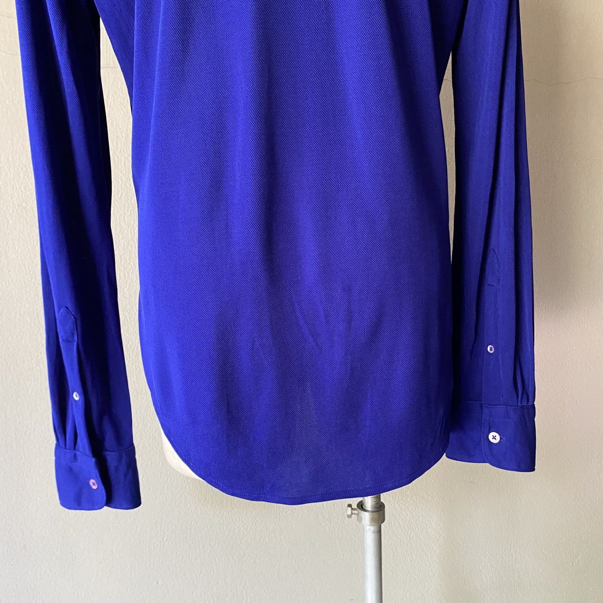 Kenzo Kenzo Blue Stretchy Soft Long Sleeve Shirt Size US XXS / EU 40 - 16 Thumbnail