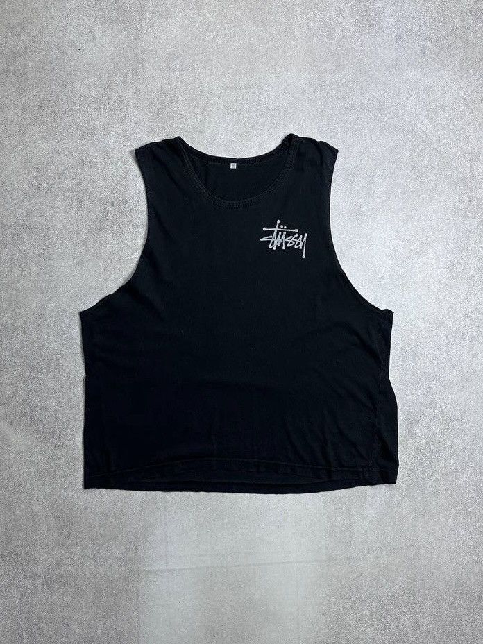 Stussy Vintage Stussy Big Logo Tank Top Rare L Size US L / EU 52-54 / 3 - 3 Thumbnail