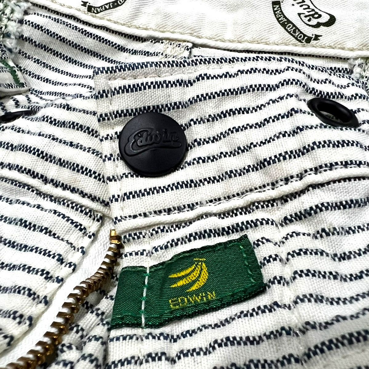 Edwin × Japanese Brand VINTAGE EDWIN ECO FABRIC BANANA FIBER FATIGUE CROP PANTS Size US 31 - 21 Thumbnail