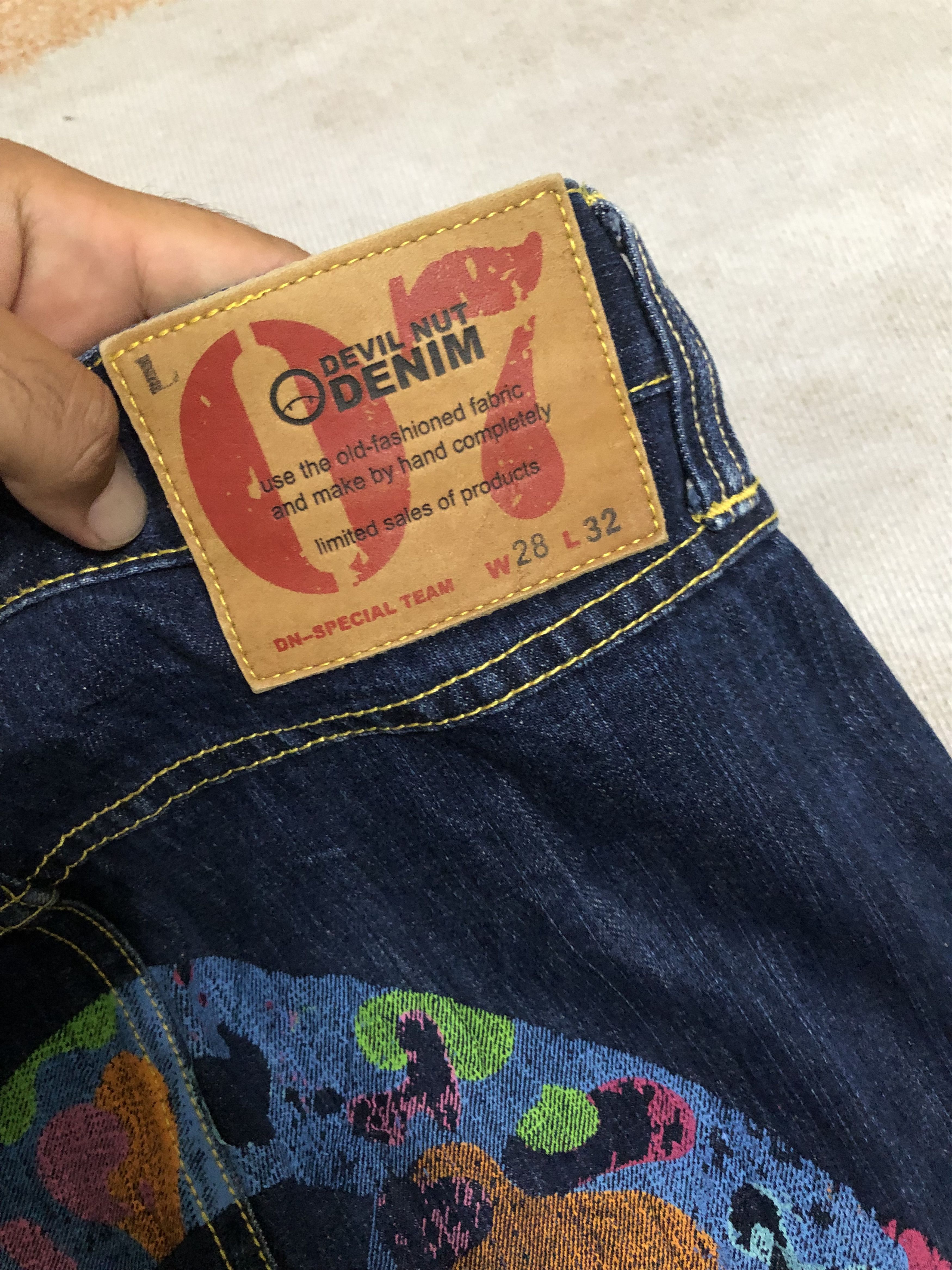 Japanese Brand Vintage Devil Nut Denim Pants Size US 28 / EU 44 - 6 Thumbnail