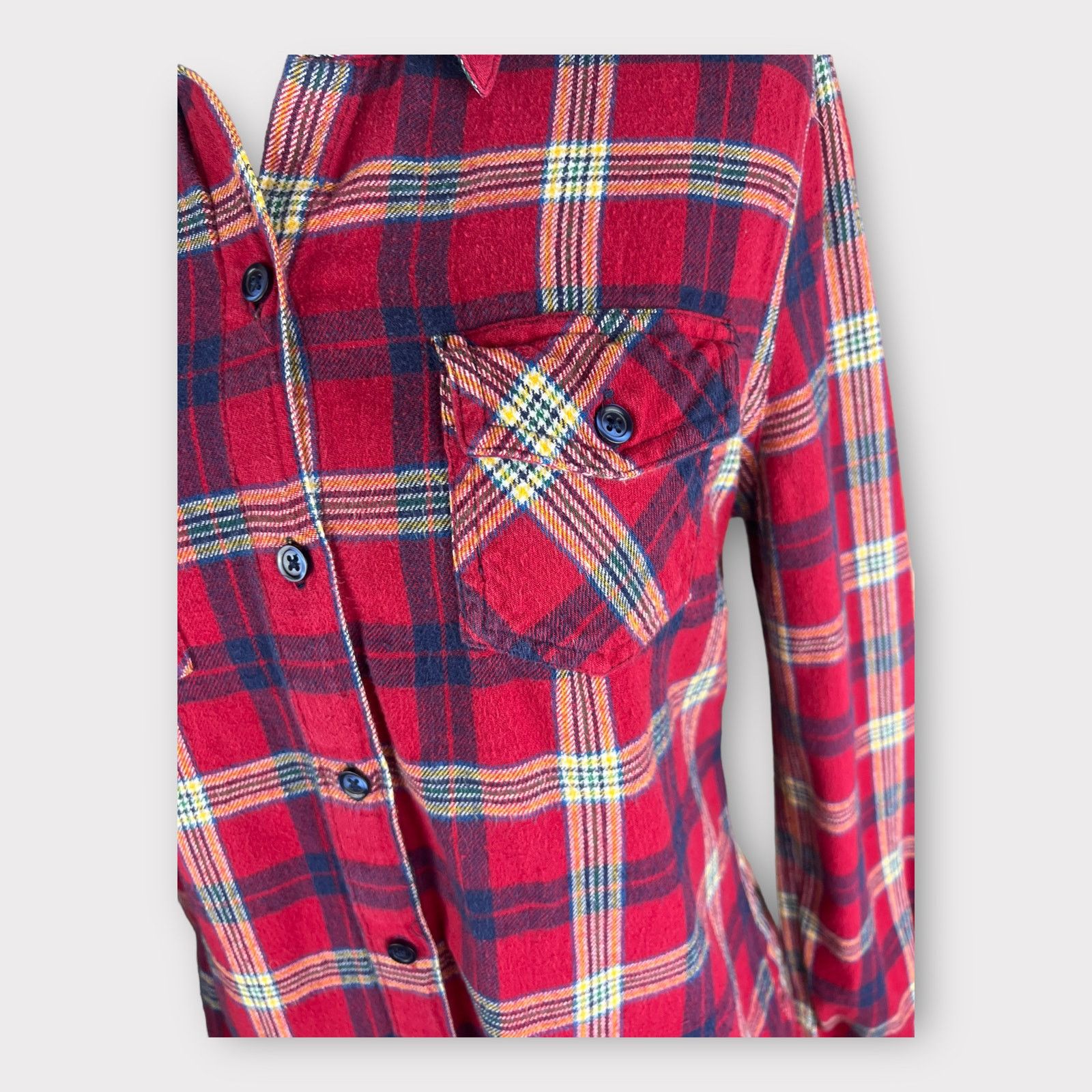 Vintage Mossimo Supply Co. Vintage Flannel | Red and Blue Size L / US 10 / IT 46 - 8 Thumbnail