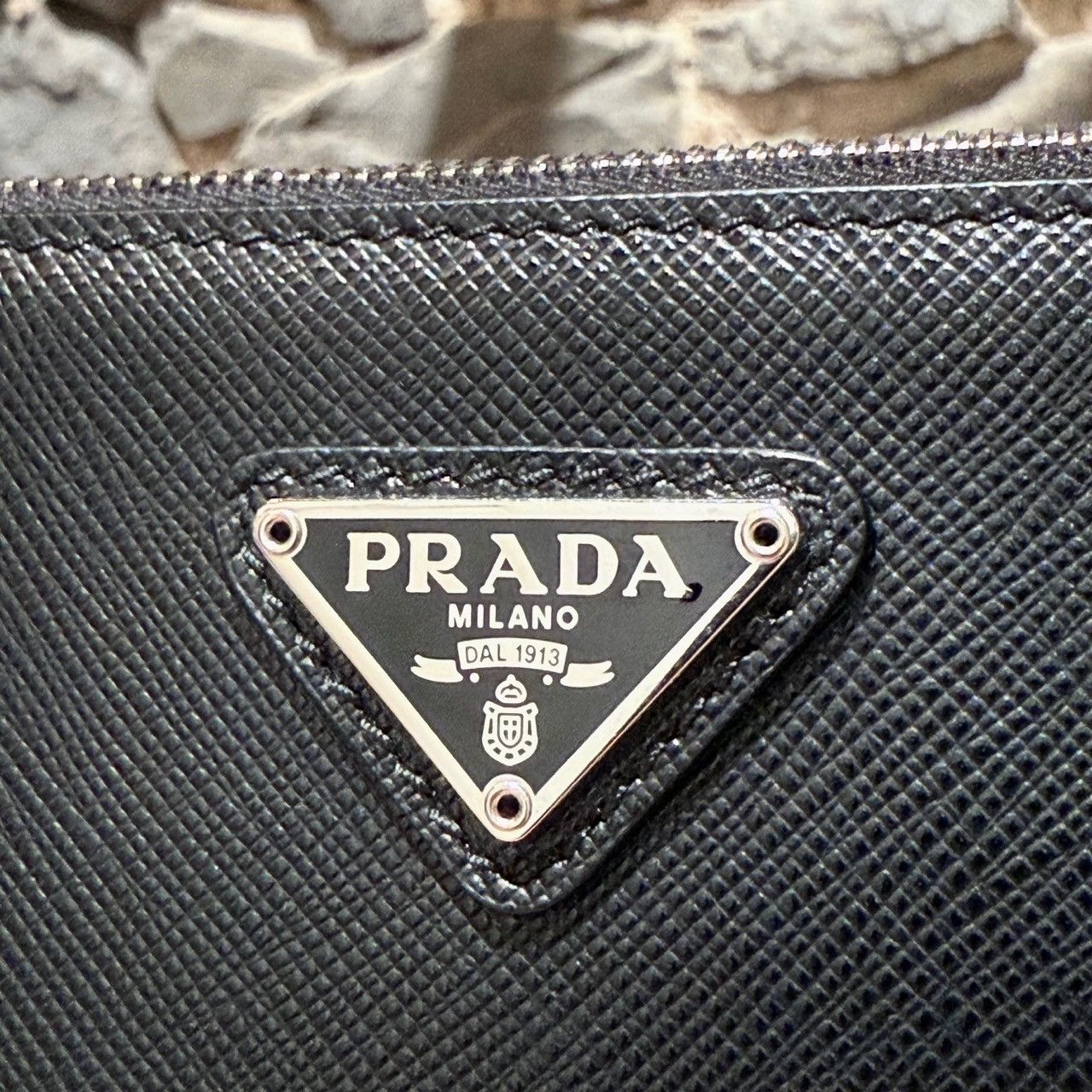 Prada Prada Black Saffiano Triangle Logo Mini Shoulder Bag Size ONE SIZE - 4 Thumbnail