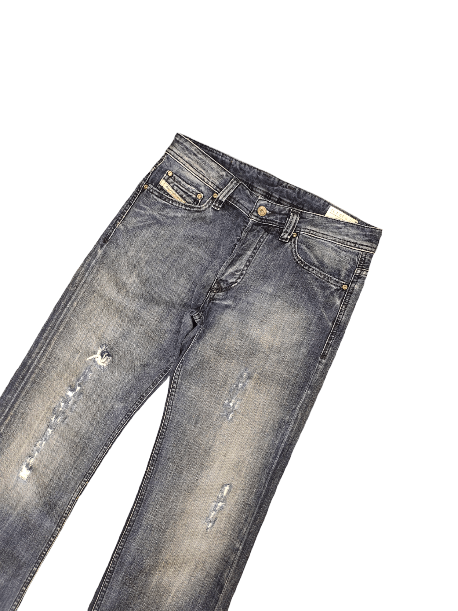 Diesel Vintage Y2k Diesel Viker Distressed Denim Jeans Streetwear Size US 29 - 6 Thumbnail
