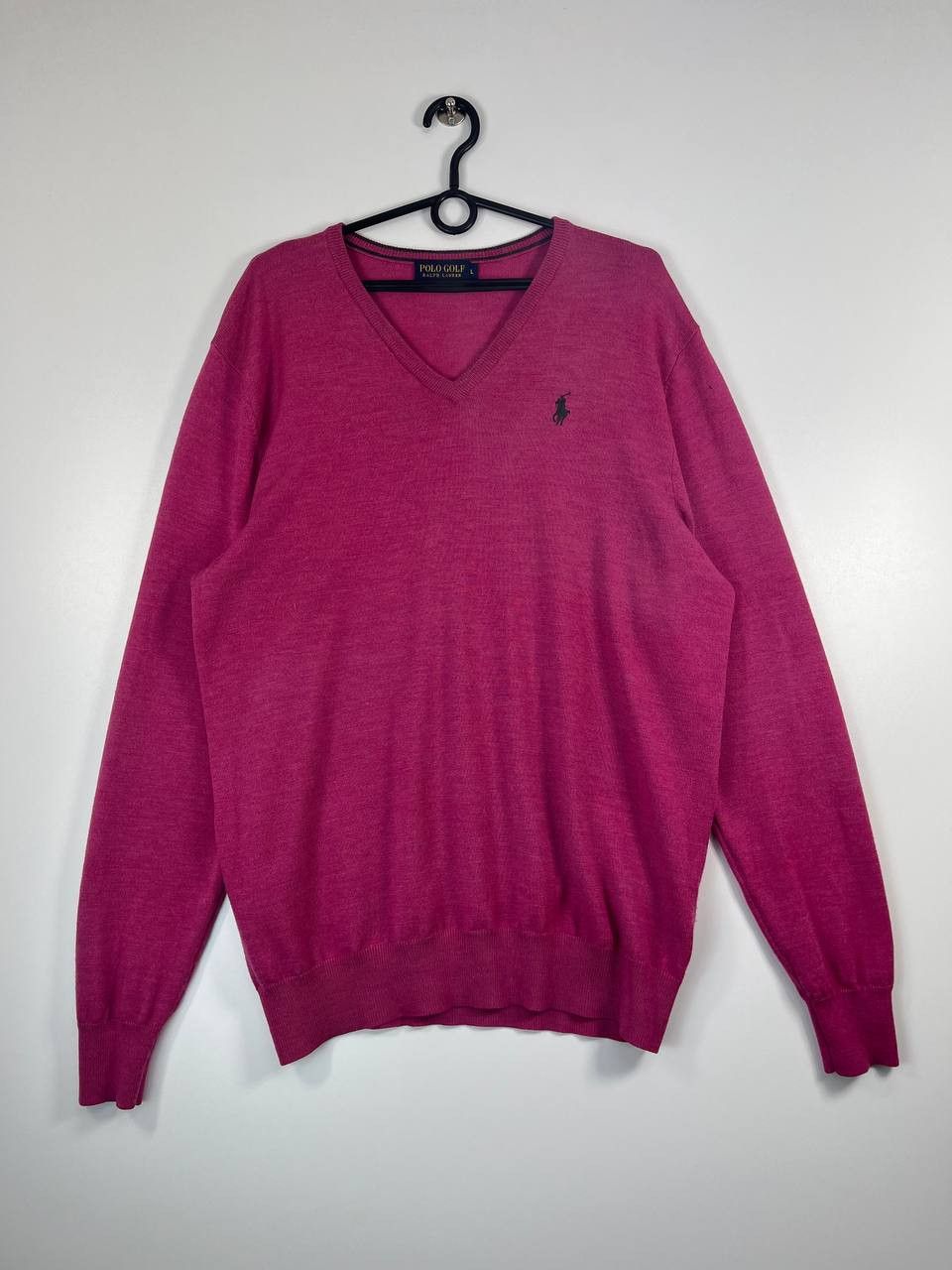 Polo Ralph Lauren Polo Golf Ralph Lauren V Neck Sweater Pink Jumper Size L Size US L / EU 52-54 / 3 - 1 Thumbnail