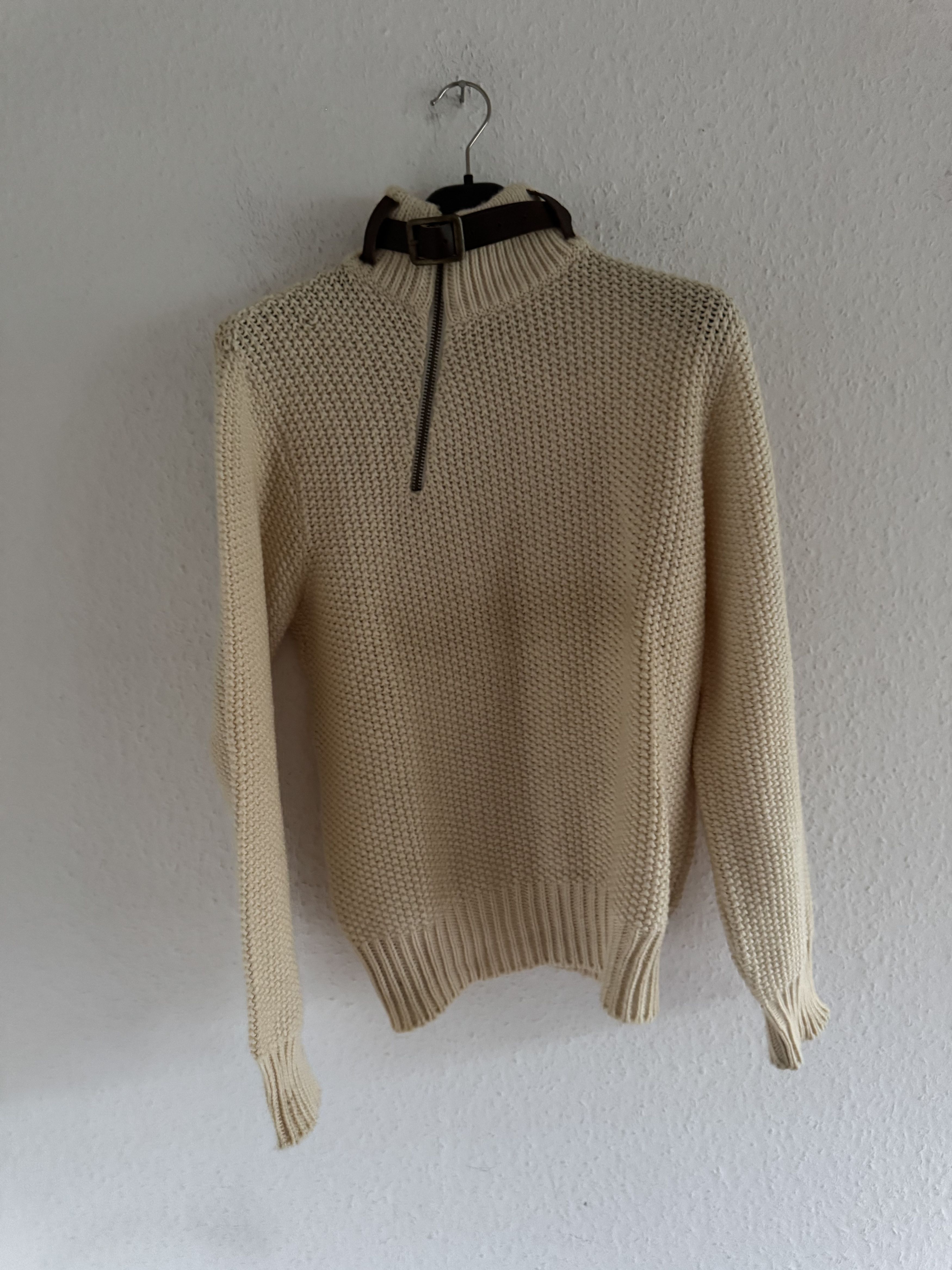 Dsquared2 FW02 Leather Strap Half Zip Knit Sweater Size US L / EU 52-54 / 3 - 15 Thumbnail