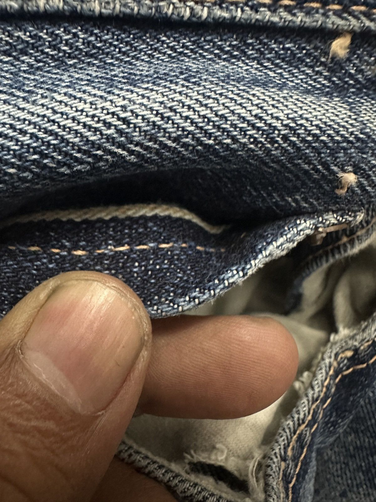 Denime 🔥🔥🔥Vintage 90s DENIME SELVEDGE distressed Shashiko Rework Size US 32 / EU 48 - 9 Thumbnail