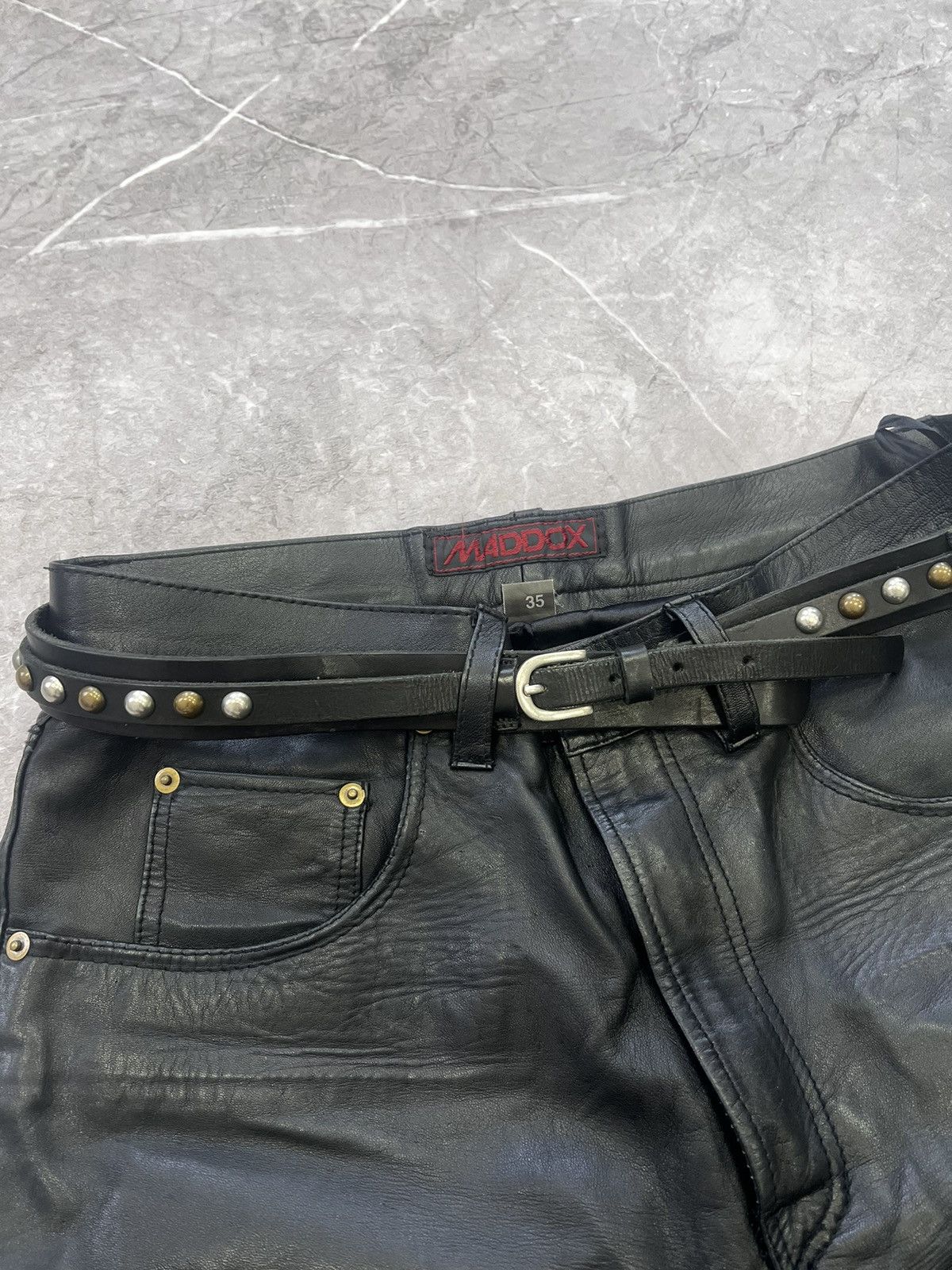 Hysteric Glamour × Le Grande Bleu (L.G.B.) × Vintage PUNK OPIUM RARE LEATHER BELT HYSTERICGLAMOUR STYLE Size ONE SIZE - 4 Thumbnail