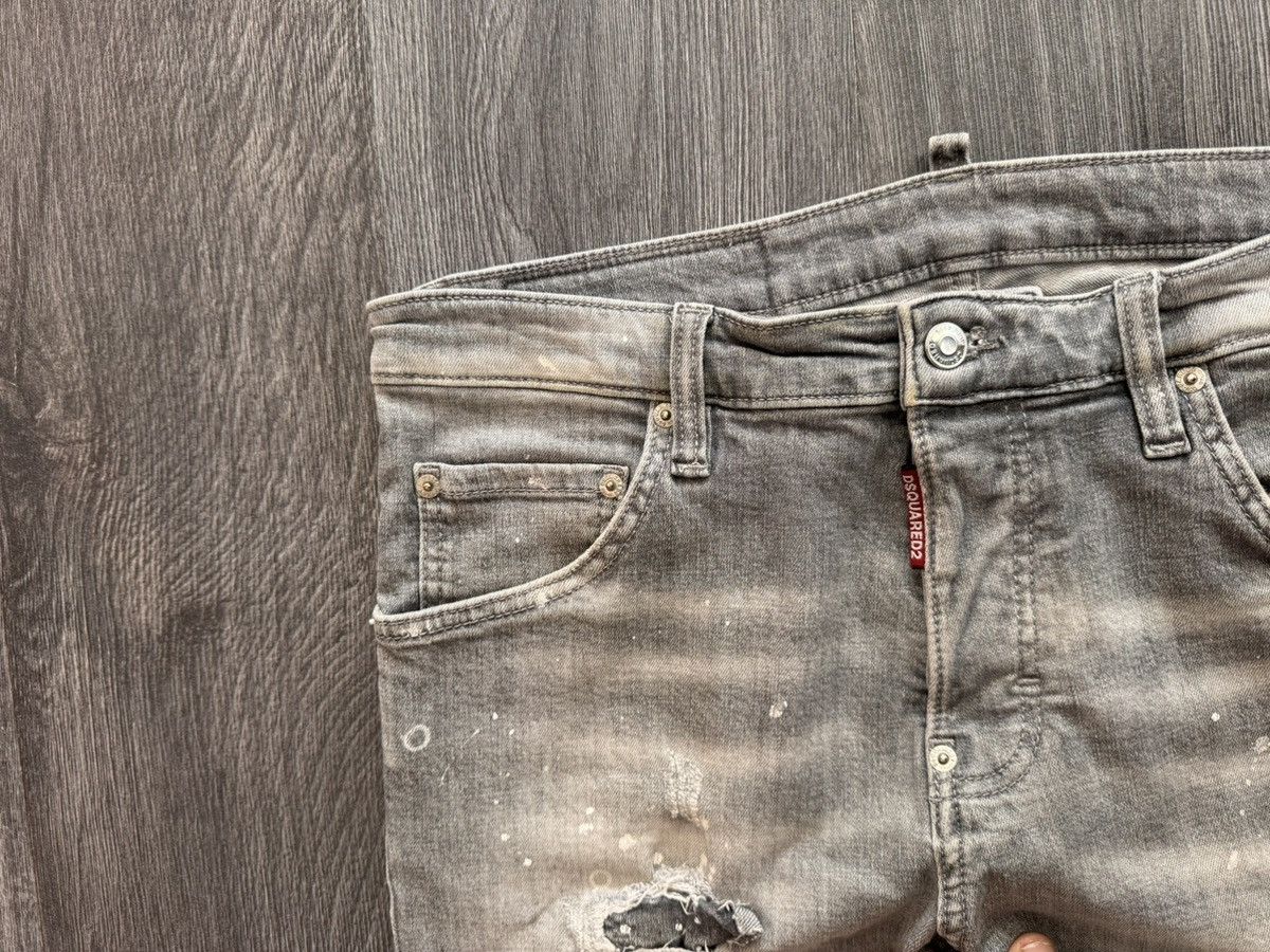 Dsquared2 Dsquared 2 Gray Washed Painted Denim Jeans Size US 34 / EU 50 - 6 Thumbnail