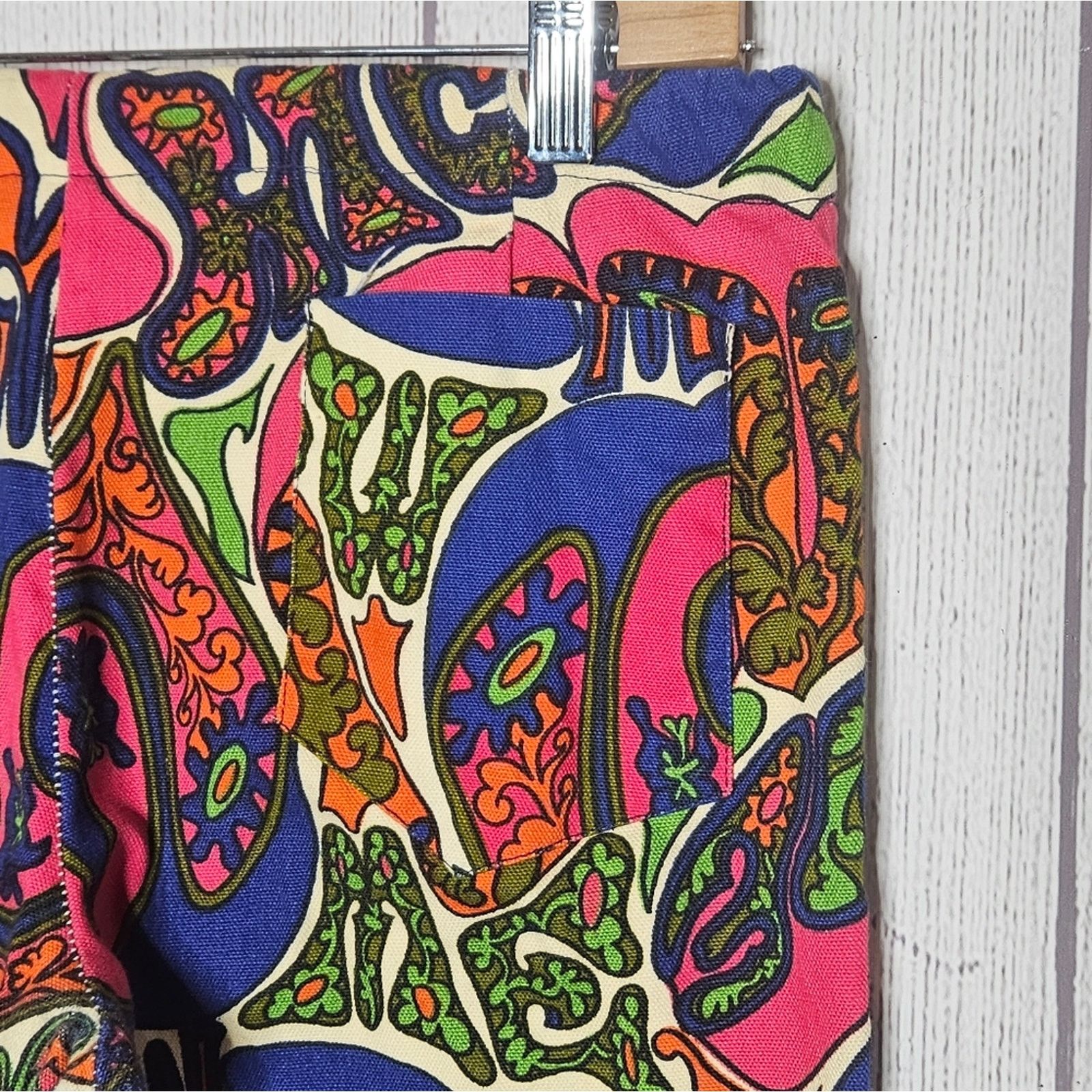 Jantzen × Vintage Amazing Psychedelic VTG 1960s Jantzen LOVE ME Cropped Pants Size 31" - 5 Thumbnail