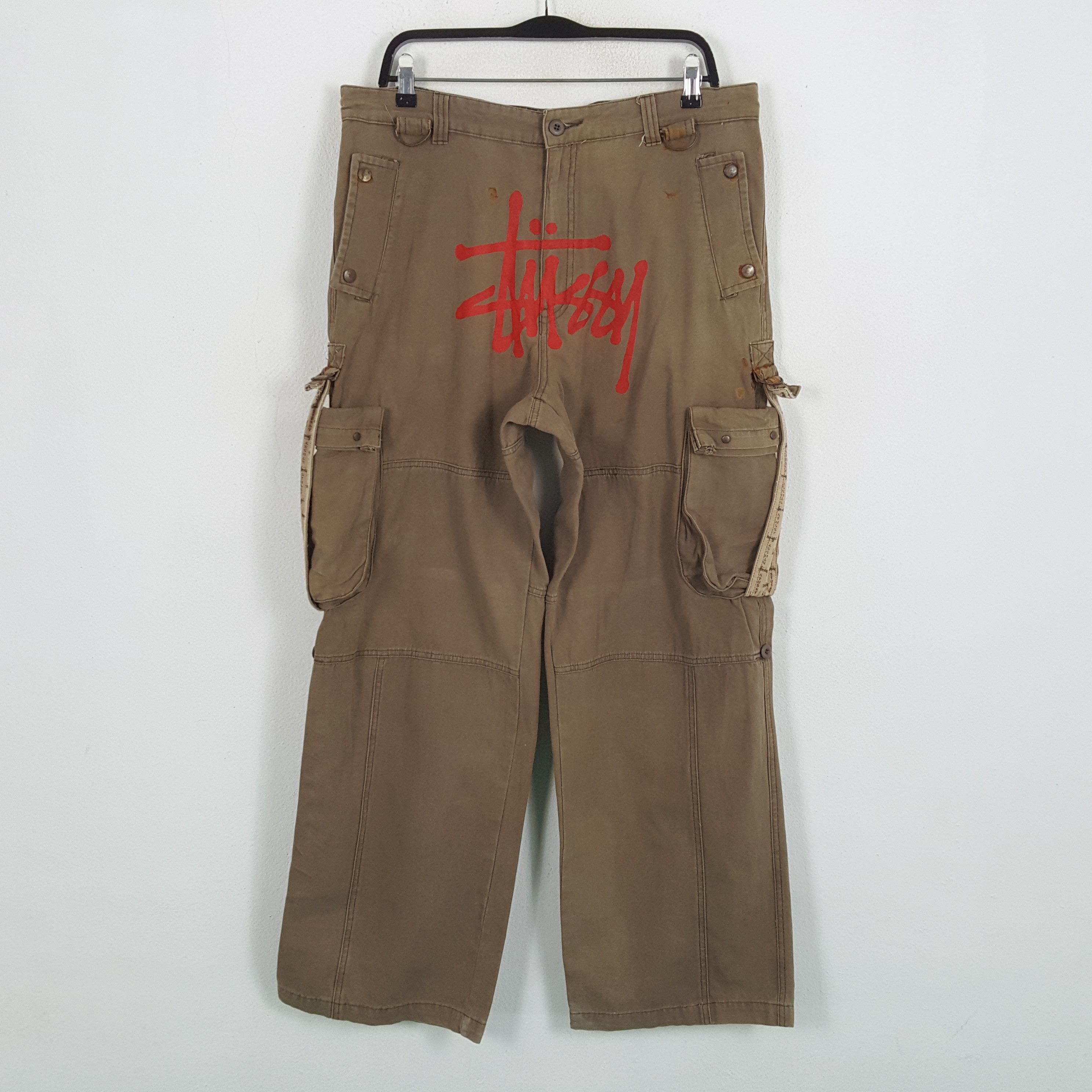 STUSSY Skateboard Rare Cargo Custom Art Style Pants