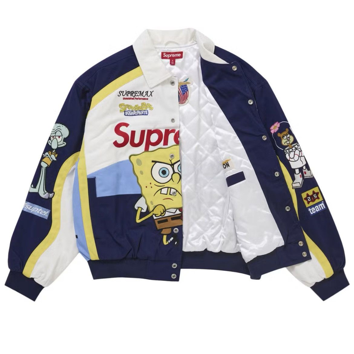 Jeff Hamilton × Supreme Supreme SS25 SpongeBob SquarePants Jeff Hamilton Race Jacket Size US S / EU 44-46 / 1 - 2 Thumbnail