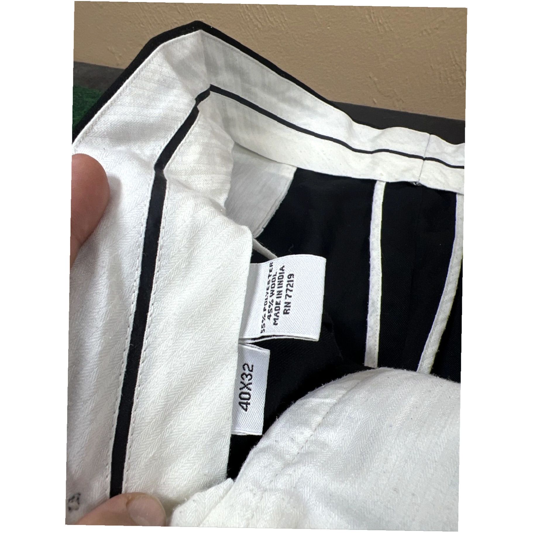 Joseph Joseph & Feiss International Slacks Pants Men's Size 40 x 30 Black Pleated Cuffs Size US 39 - 4 Thumbnail