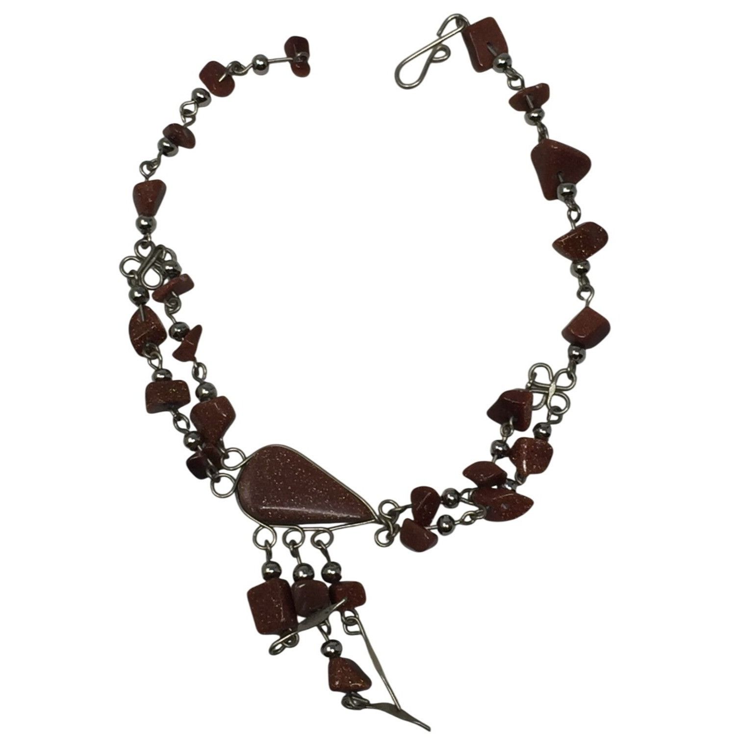 Other Women's Bracelet with Brown Sparkly Beads & Hook Clasp Size ONE SIZE - 1 Thumbnail