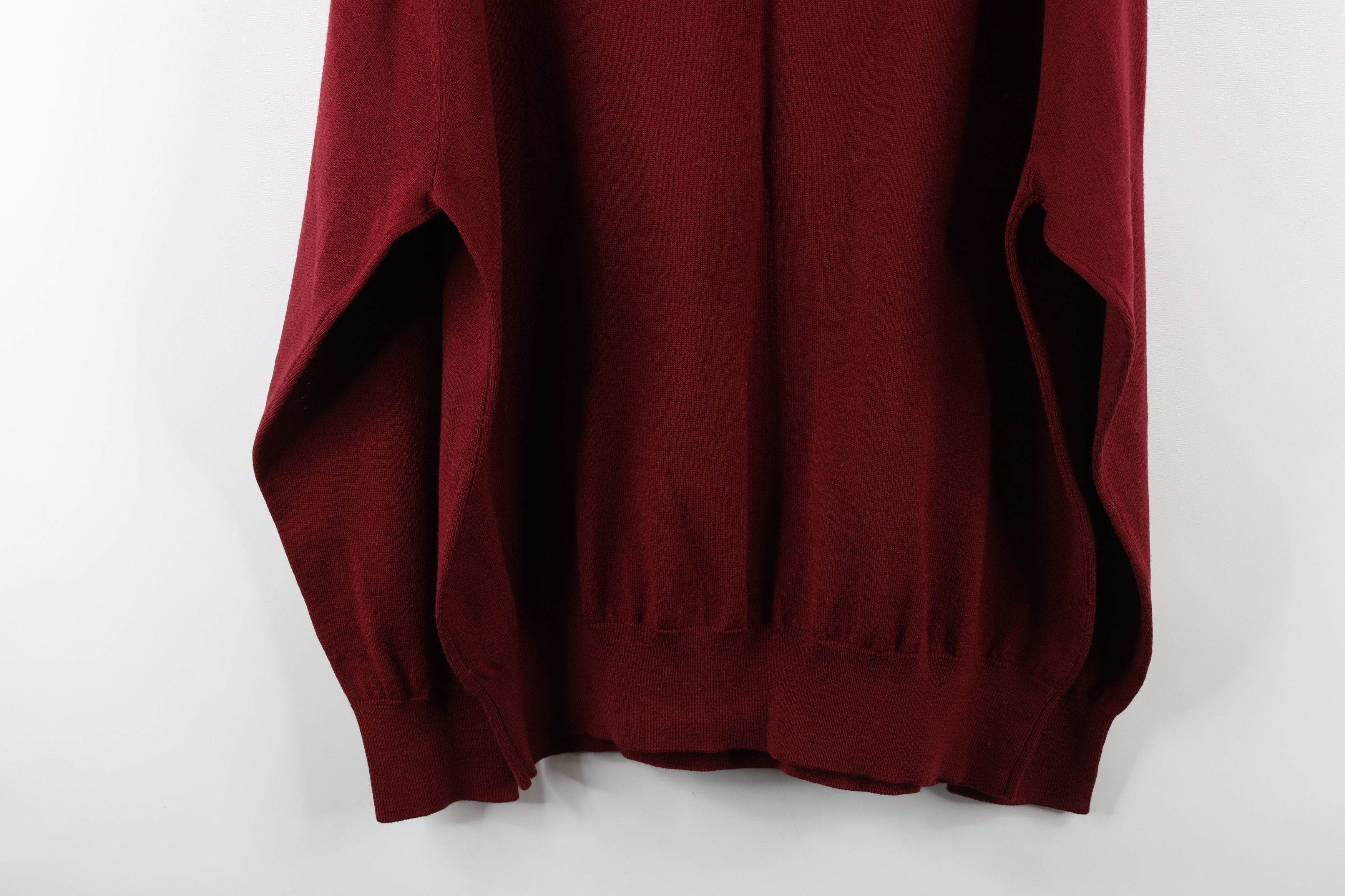 Orvis × Vintage Vintage Orvis Merino Wool Leather Trim Half Zip Sweater Size US XL / EU 56 / 4 - 12 Thumbnail