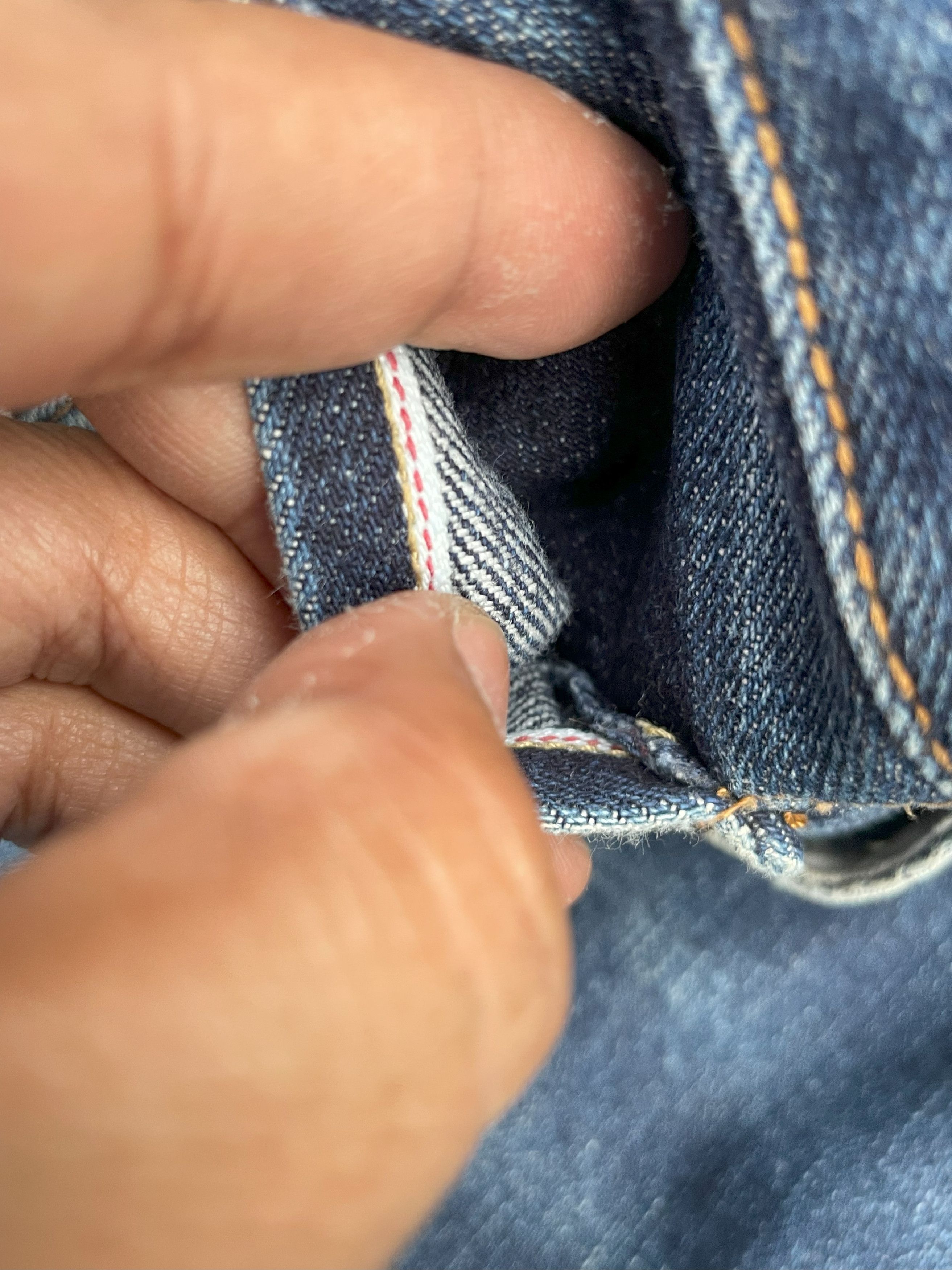 Japanese Brand Uniqlo Redline Selvedge Denim Size US 37 - 8 Thumbnail
