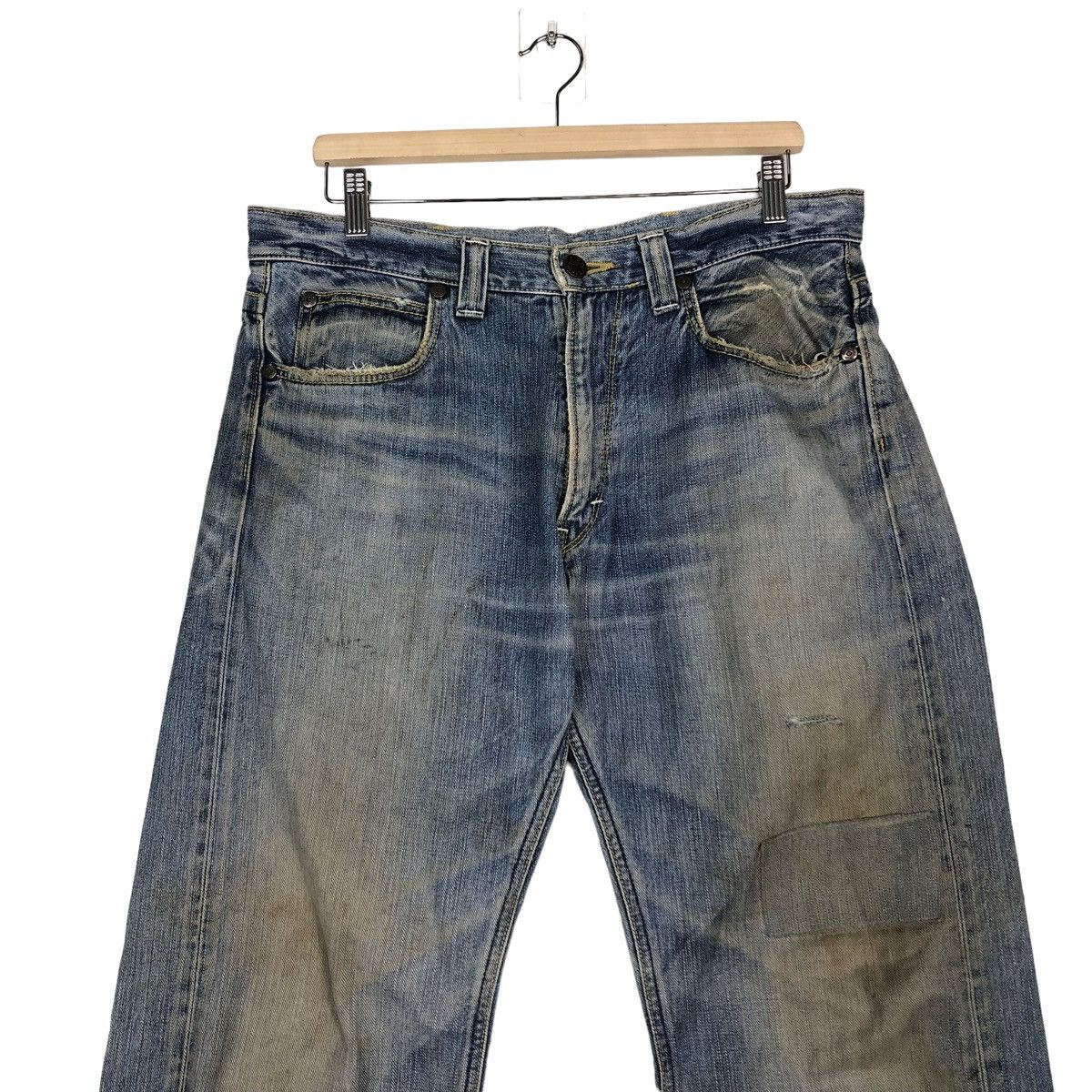 Japanese Brand 🔥VINTAGE SELVEDGES DENIM JEANS LEE USA Size US 34 / EU 50 - 4 Thumbnail