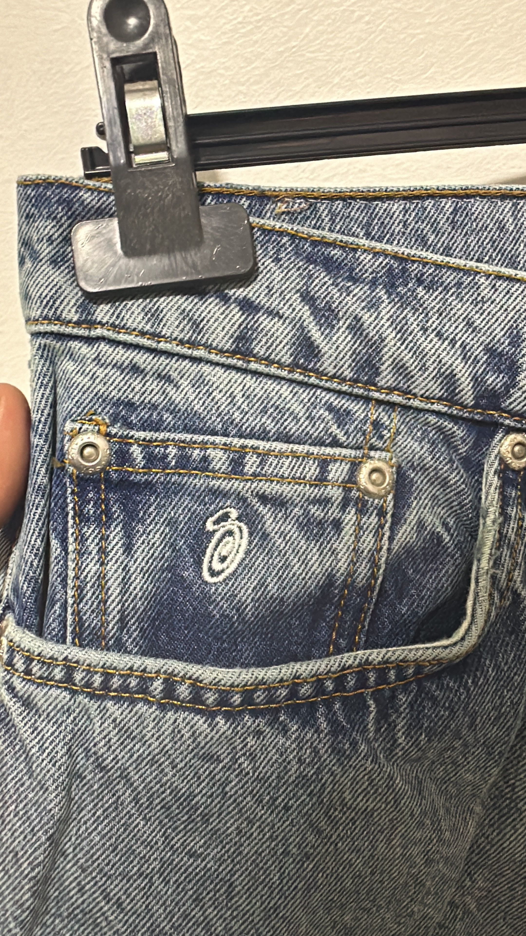 Stussy Stussy Big Ol Jean Denim Washed Blue Size 34 Size US 34 / EU 50 - 4 Thumbnail