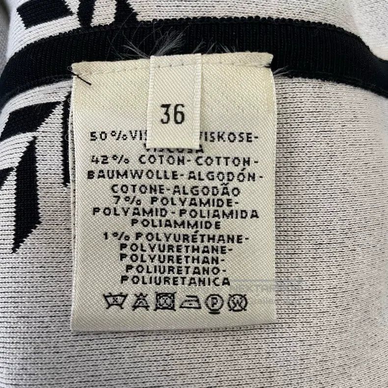 Hermes Hermes Black, White, and Grey Knit Dress Size XS / US 0-2 / IT 36-38 - 6 Thumbnail