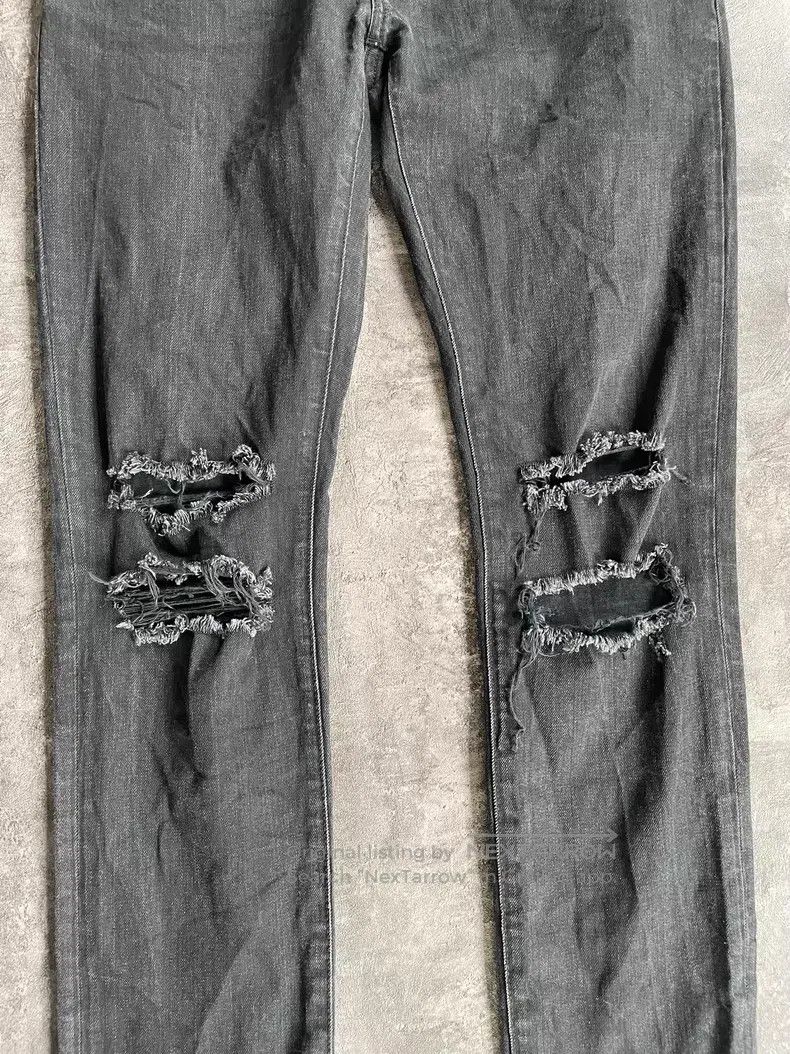 Saint Laurent Paris Saint Laurent Paris Cut-out Destroyed Denim Pants Size US 31 - 3 Thumbnail