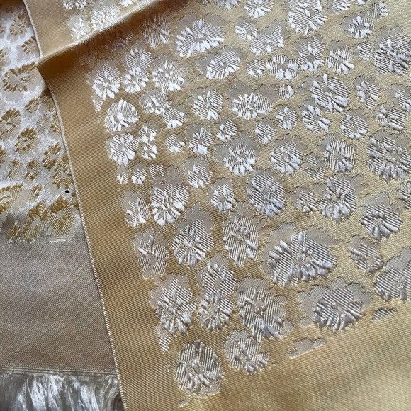 Vintage Vintage Yellow Flower Ascot Scarf Size ONE SIZE - 2 Thumbnail