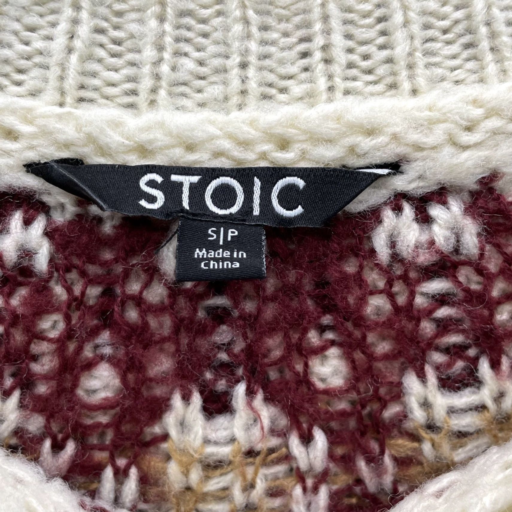 Stoic Stoic Nordic Knit Sweater Women Small Red White Cabin Academia Winter Preppy 90s Vintage Size S / US 4 / IT 40 - 3 Thumbnail