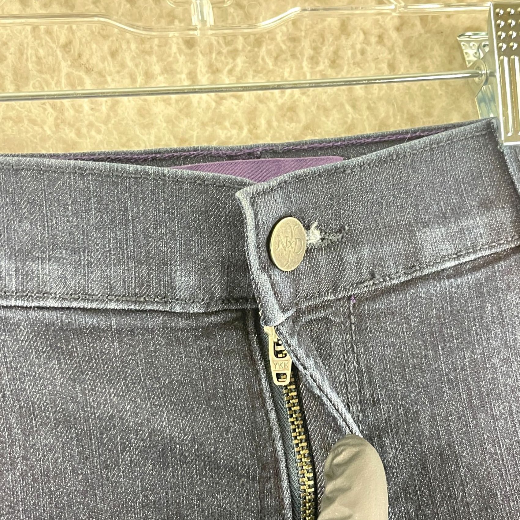 NYDJ NYJD Jeans Womens Blue Denim Cropped High-Rise Size 14 Jeans/High Rise Cropped Denim Jeans Womens 14 Blue NYDJ Size 36" / US 14 / IT 50 - 6 Thumbnail