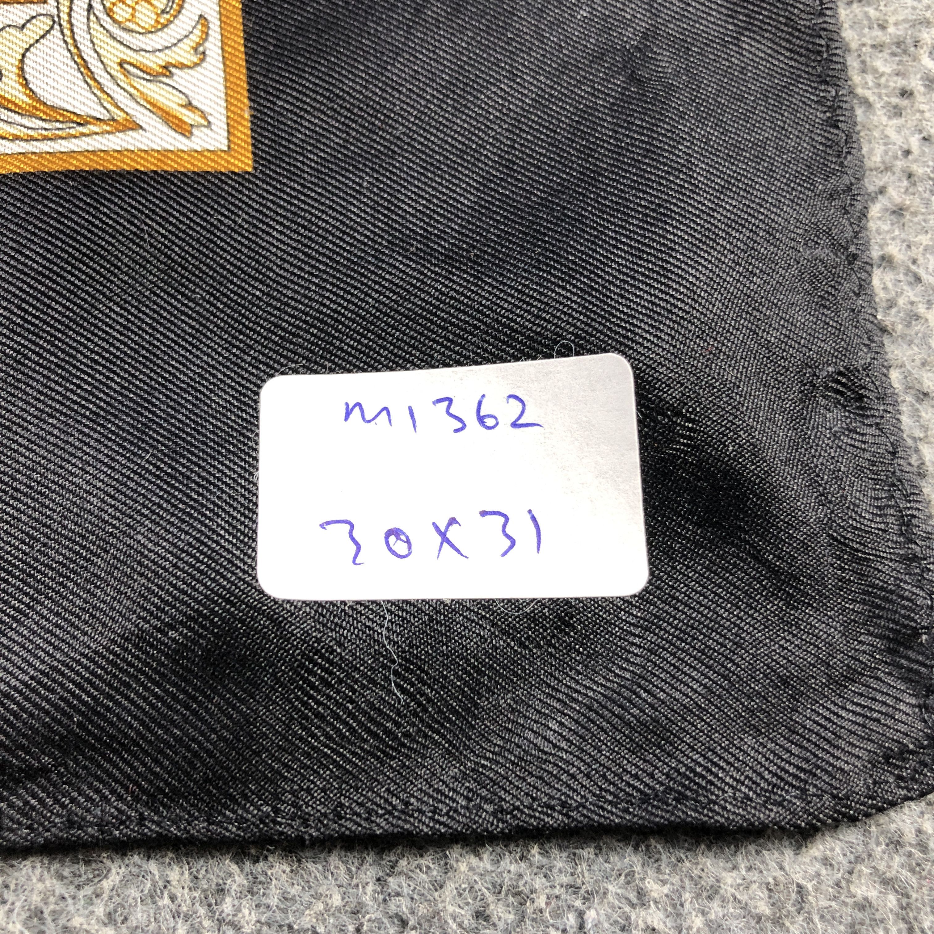 Vintage Vintage Luxury Abstract Baroque Silk Scarf M1362 Size ONE SIZE - 6 Thumbnail