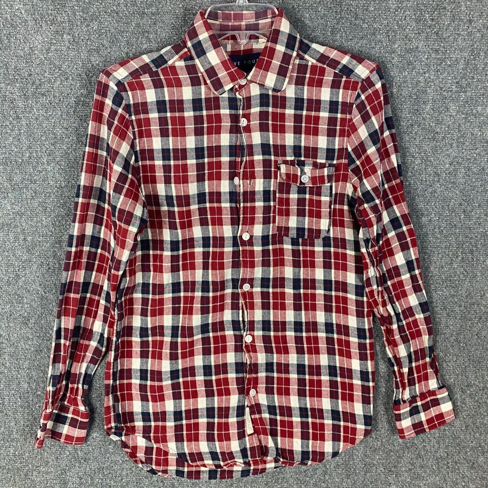 Five Four Five Four Flannel Men's Plaid Linen Adults Button Up S Size US S / EU 44-46 / 1 - 1 Thumbnail