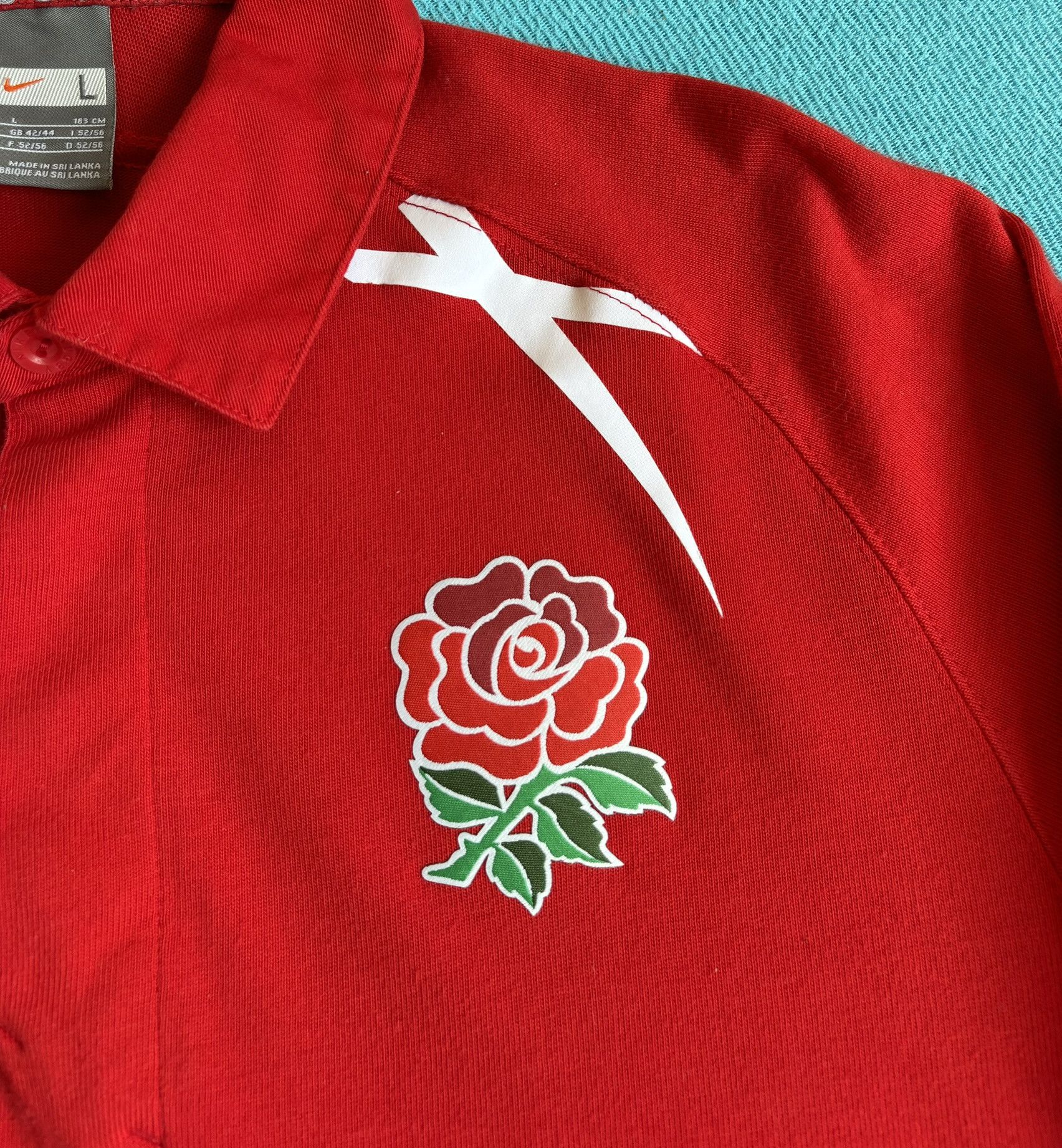 Nike England Rugby Nike o2 red long jersey Size. L Size US L / EU 52-54 / 3 - 8 Thumbnail