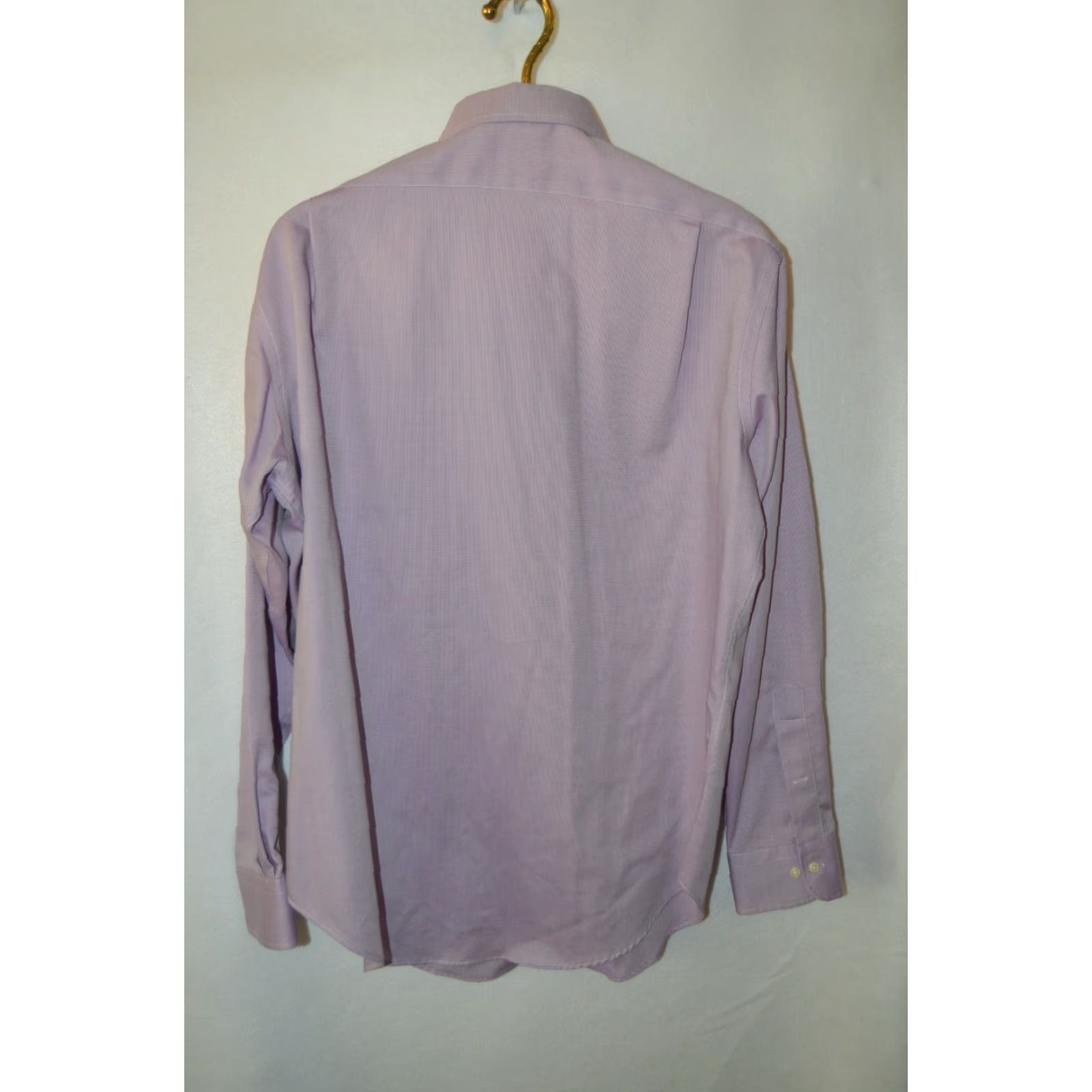 Ralph Lauren Lauren Ralph Lauren Dress Shirt Knit Lavender 16 34/35 Spread Collar Slim Button Non-Iron Regular Men Easier Search Size 42R - 2 Thumbnail