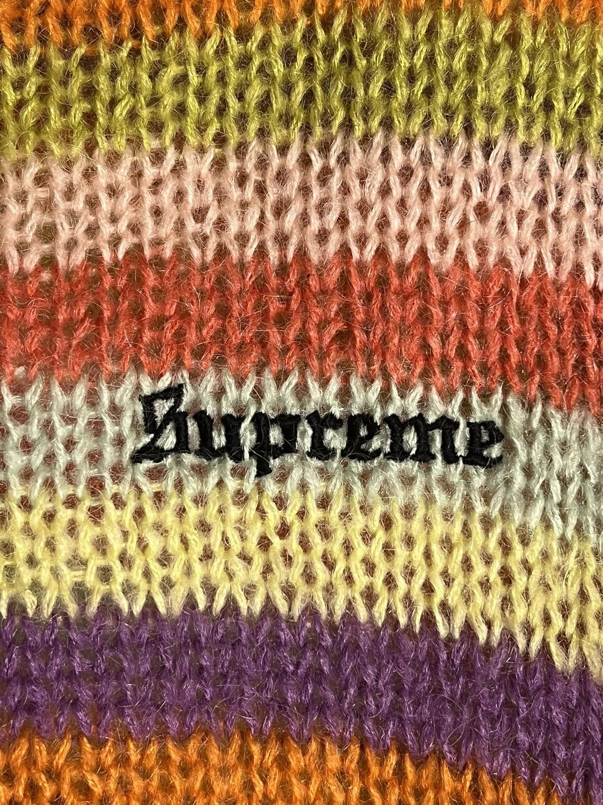 Supreme Supreme Striped Mohair Sweater 'Multi' Size US L / EU 52-54 / 3 - 3 Thumbnail