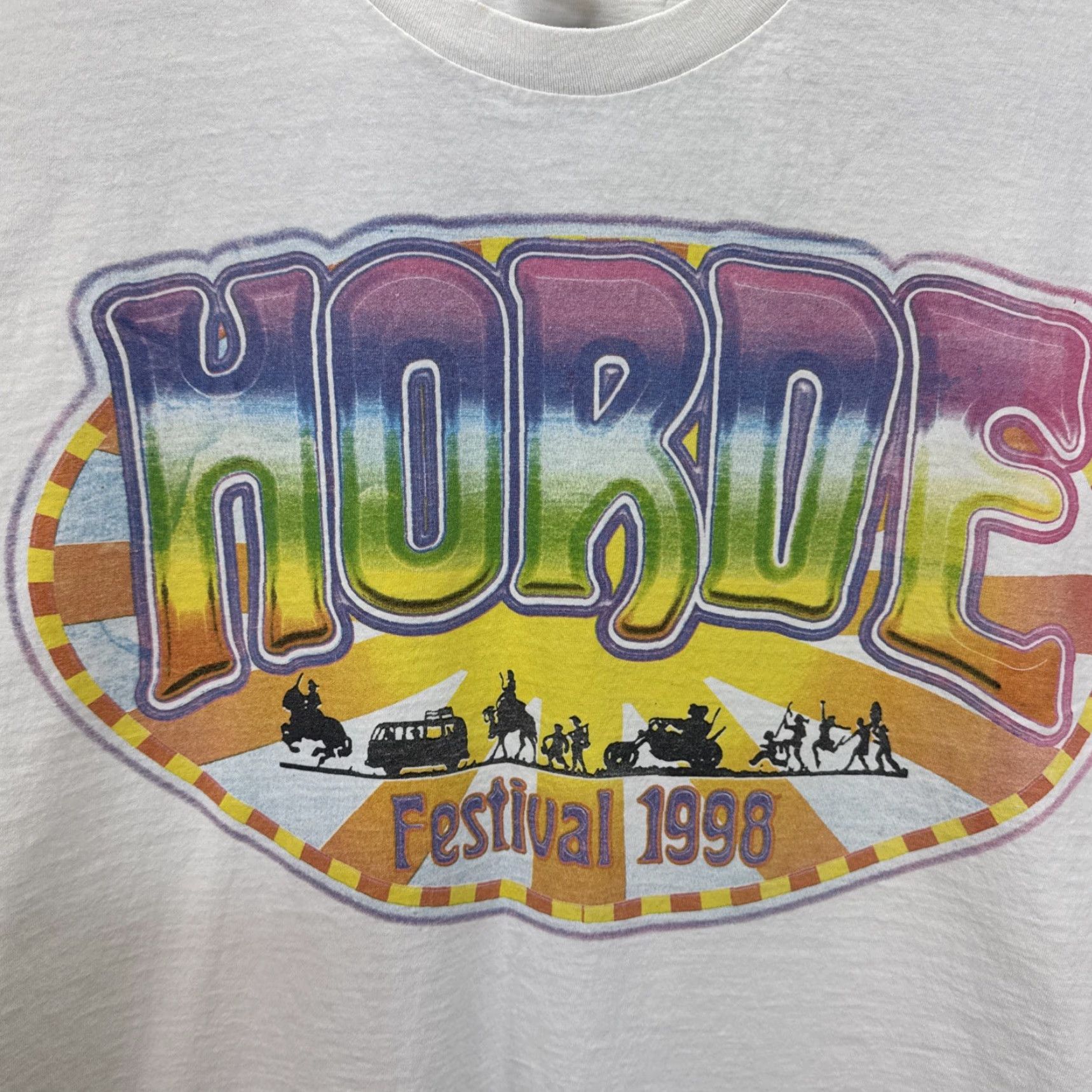 Fruit Of The Loom VINTAGE 90s Horde Festival Blues Traveler Barenaked Ladies Mule XL Band T Shirt Size US XL / EU 56 / 4 - 2 Thumbnail
