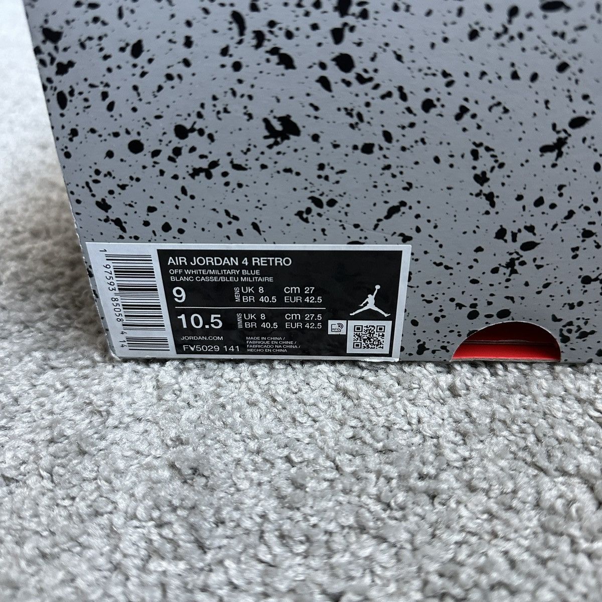 Jordan Brand × Nike Air Jordan Retro 4 Military Blue 2024 Release Size US 9 / EU 42 - 8 Thumbnail
