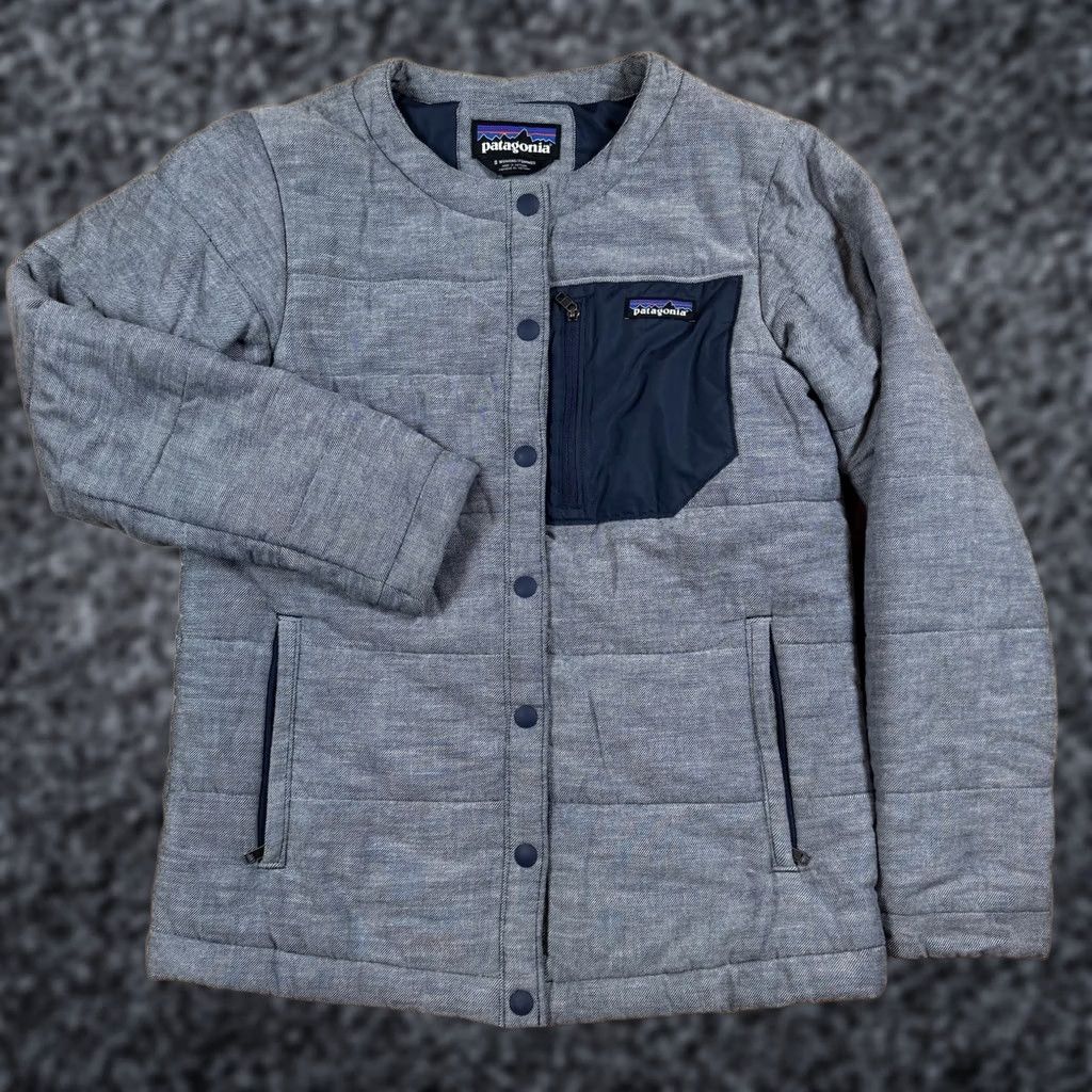 Patagonia Patagonia Jacket Womens Small Gray Insulated Quilted Heywood Coat Snap S Womens Gray Quilted Insulated Jacket Size S / US 4 / IT 40 - 1 Thumbnail