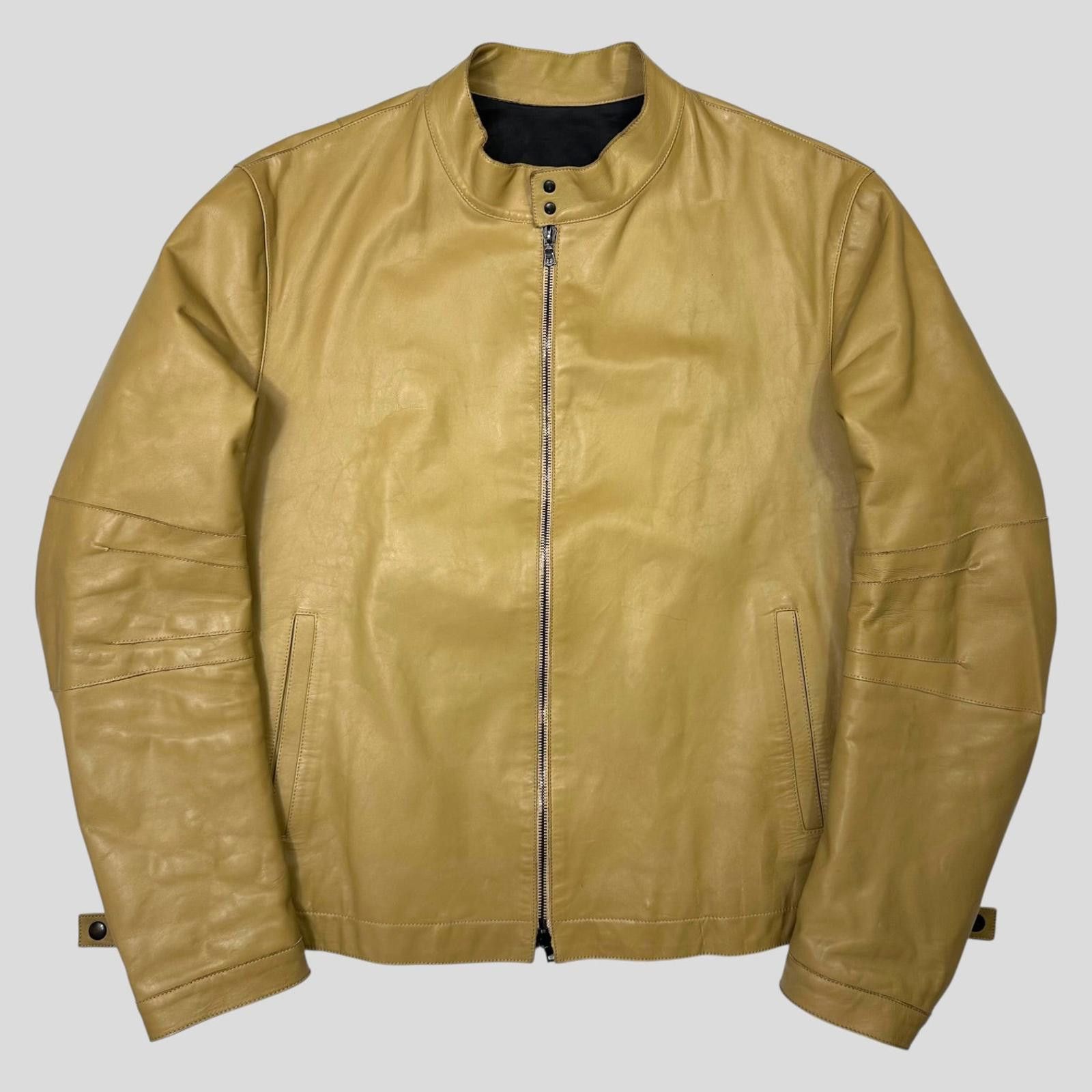 Neil Barrett Neil Barrett AW00 Caramel Leather Moto Slingbag Jacket - L Size US L / EU 52-54 / 3 - 1 Thumbnail