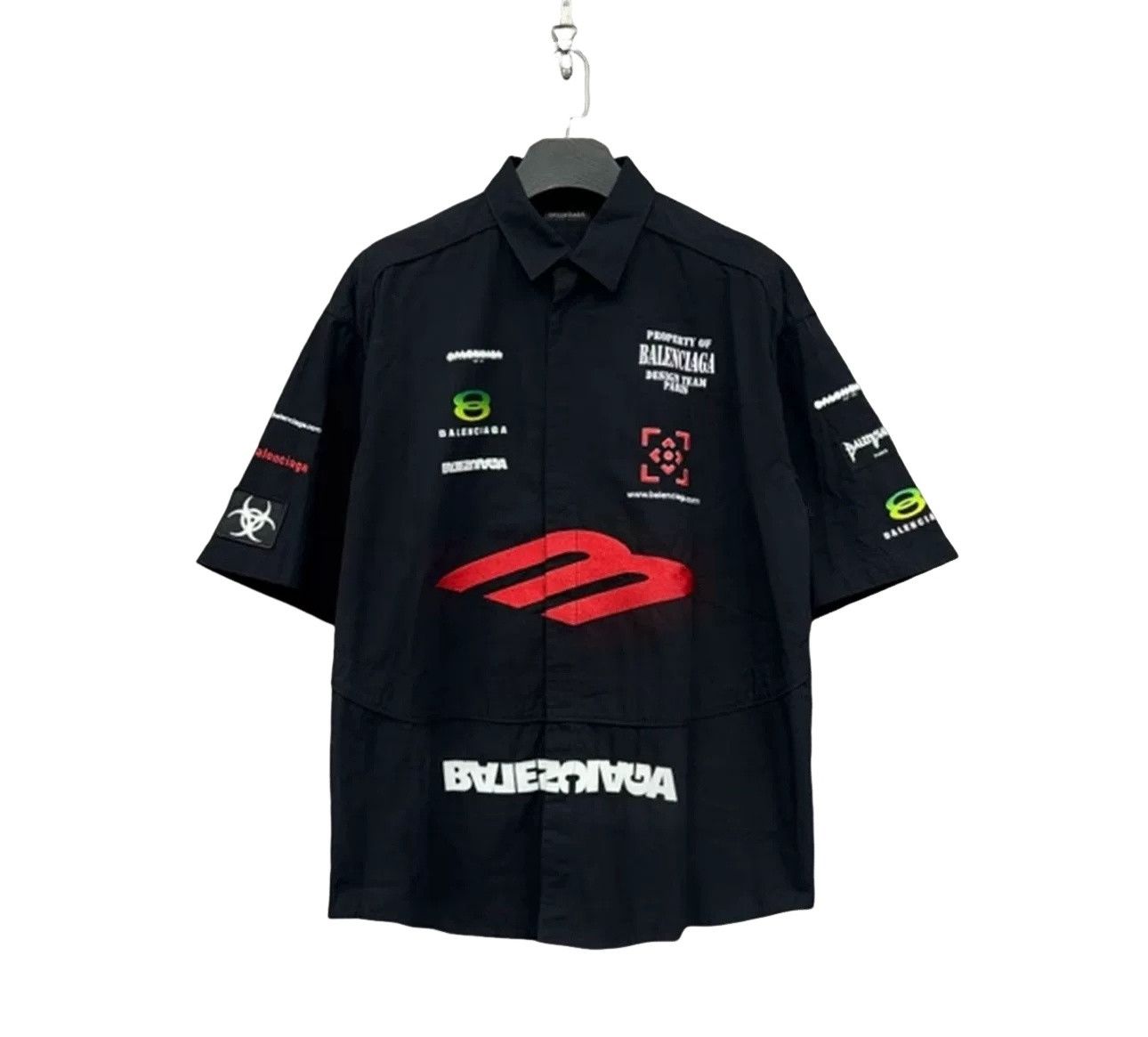 Balenciaga Balenciaga Graphic Logo Short Sleeve Shirt Size S Size US S / EU 44-46 / 1 - 1 Thumbnail