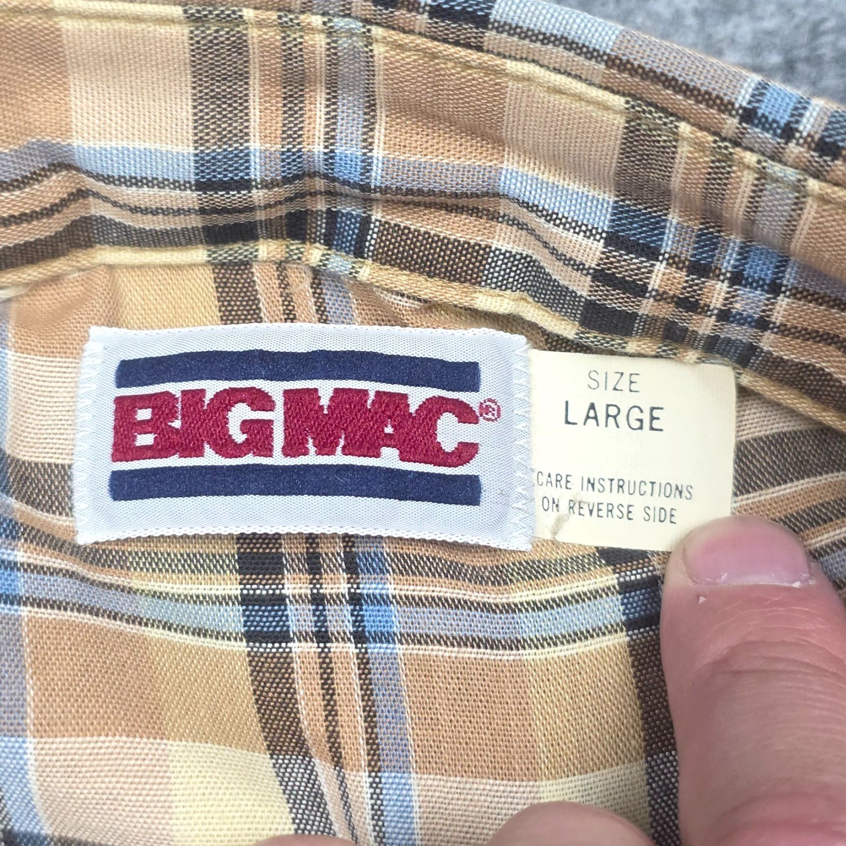 Vintage VINTAGE Big Mac Pearl Snap Shirt Mens Large Plaid Retro Western USA Size US L / EU 52-54 / 3 - 4 Thumbnail